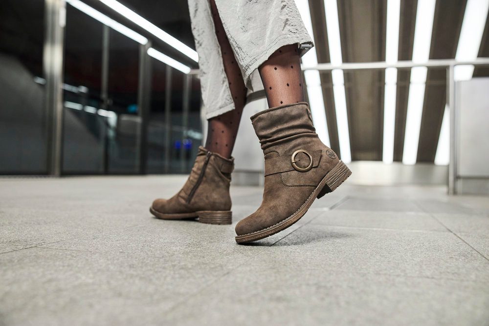 Rieker Stiefelette Boots, Blockabsatz, slouchy Schaft günstig online kaufen