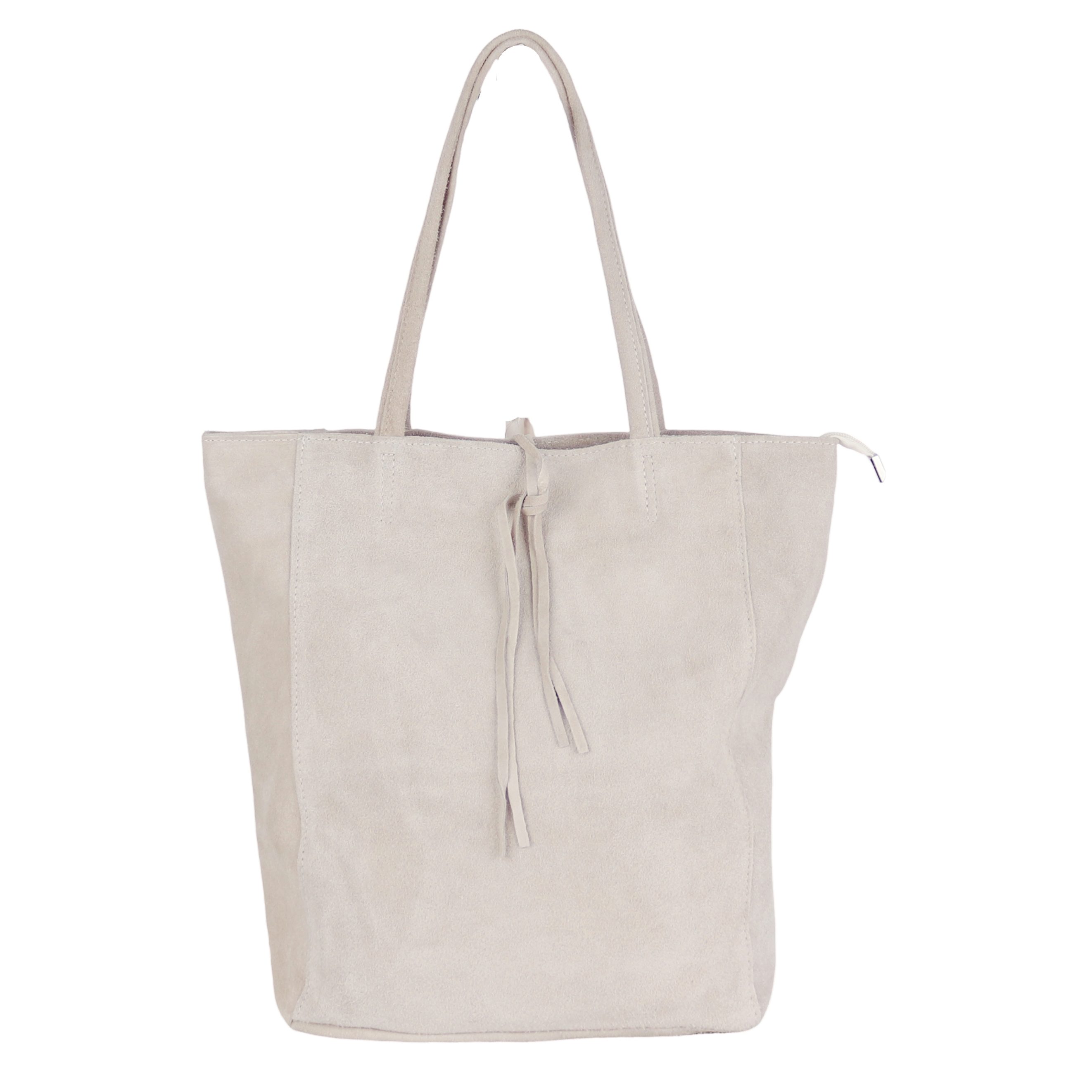 MIRROSI Shopper aus Echtleder / Wildleder, Made in Italy, Henkeltasche Tasche (Einkaufstasche in vielen trendigen Farben), Tragetasche (38x38x16cm) mit Stauraum A4 Ordner