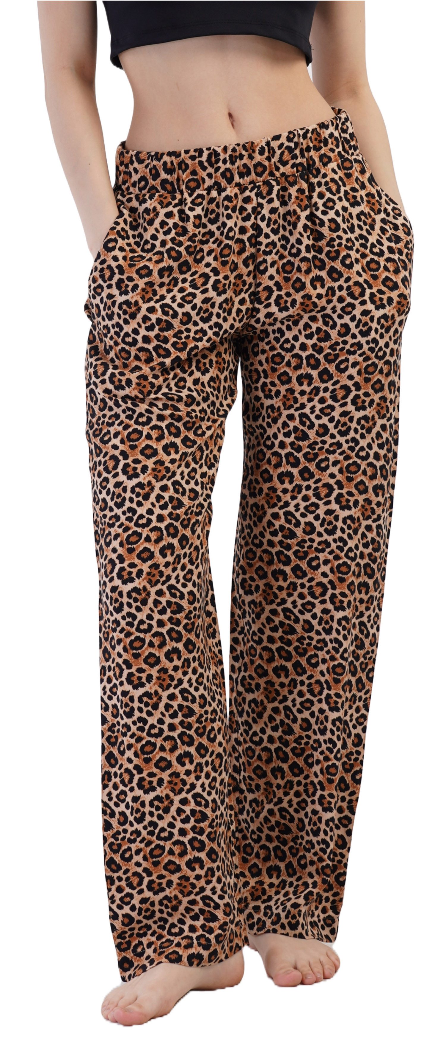 Vienetta Pyjamahose Damen Schlafanzughose lang (1-tlg) Animal Design günstig online kaufen