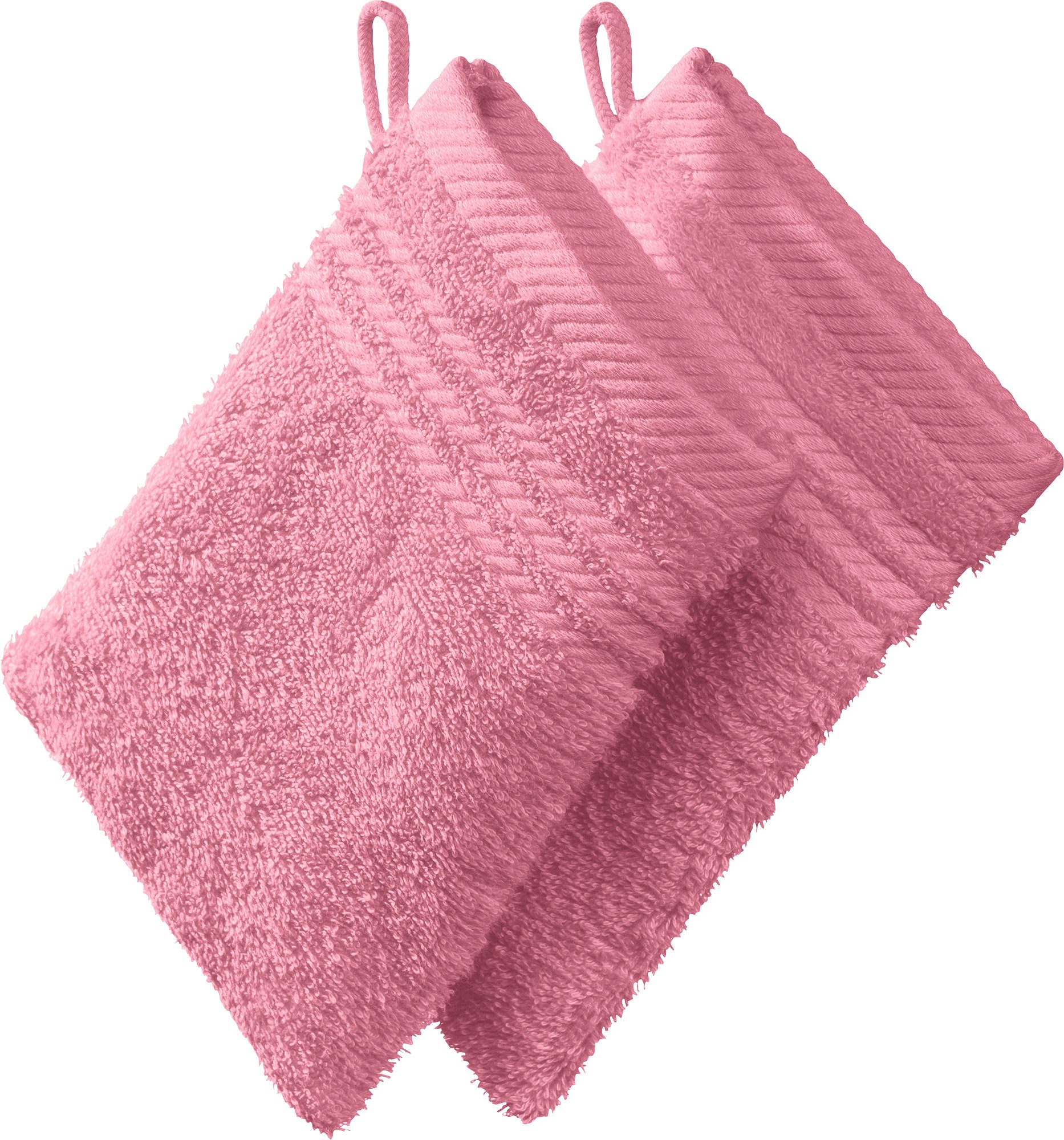 REDBEST Waschhandschuh Waschhandschuh 2er-Pack, Frottier, Walk-Frottier Uni