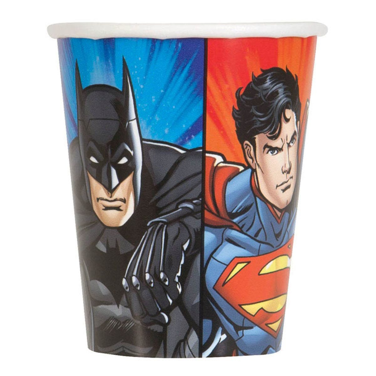 Unique Industries Inc. Einwegbecher Pappbecher Justice League 266ml/8Stk., Papier, Pappe