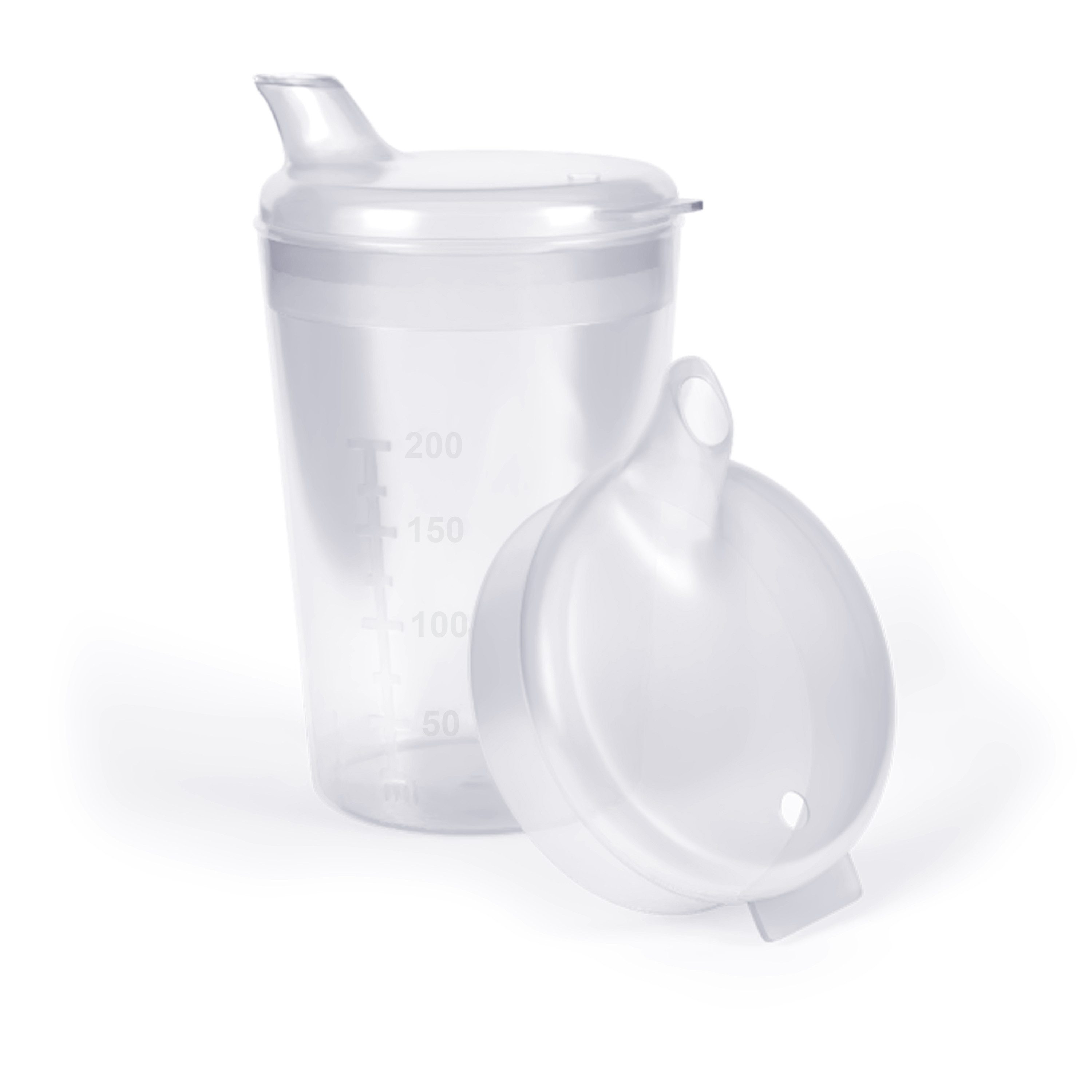 Horn Medical Schnabelbecher Horn Medical Schnabelbecher 250ml transparent, 1-tlg., lebensmittelechtes Polypropylen (PP), bunte & leicht erkenn-/greifbare Optik/Haptik, spülmaschinenfest