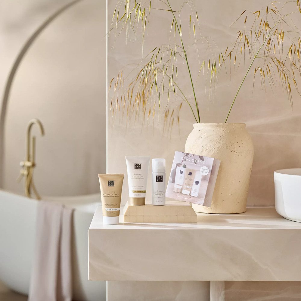 Rituals Pflege-Geschenkset Rituals Restoring Luxury Hair Care Set, 3-tlg., Pflegendes Set für gesundes, kräftiges Haar