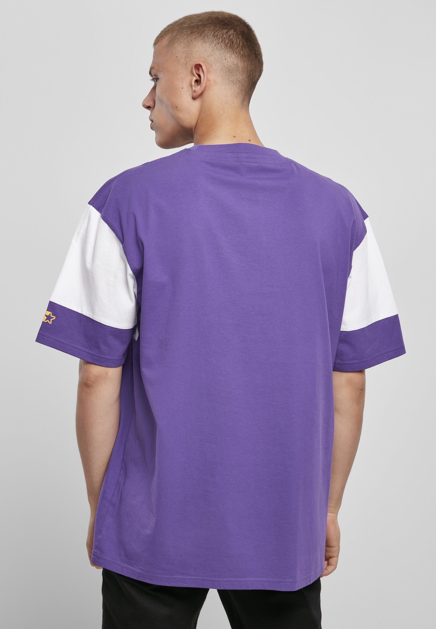 (1-tlg) Block Jersey Starter Label Black Starter T-Shirt realviolet/white