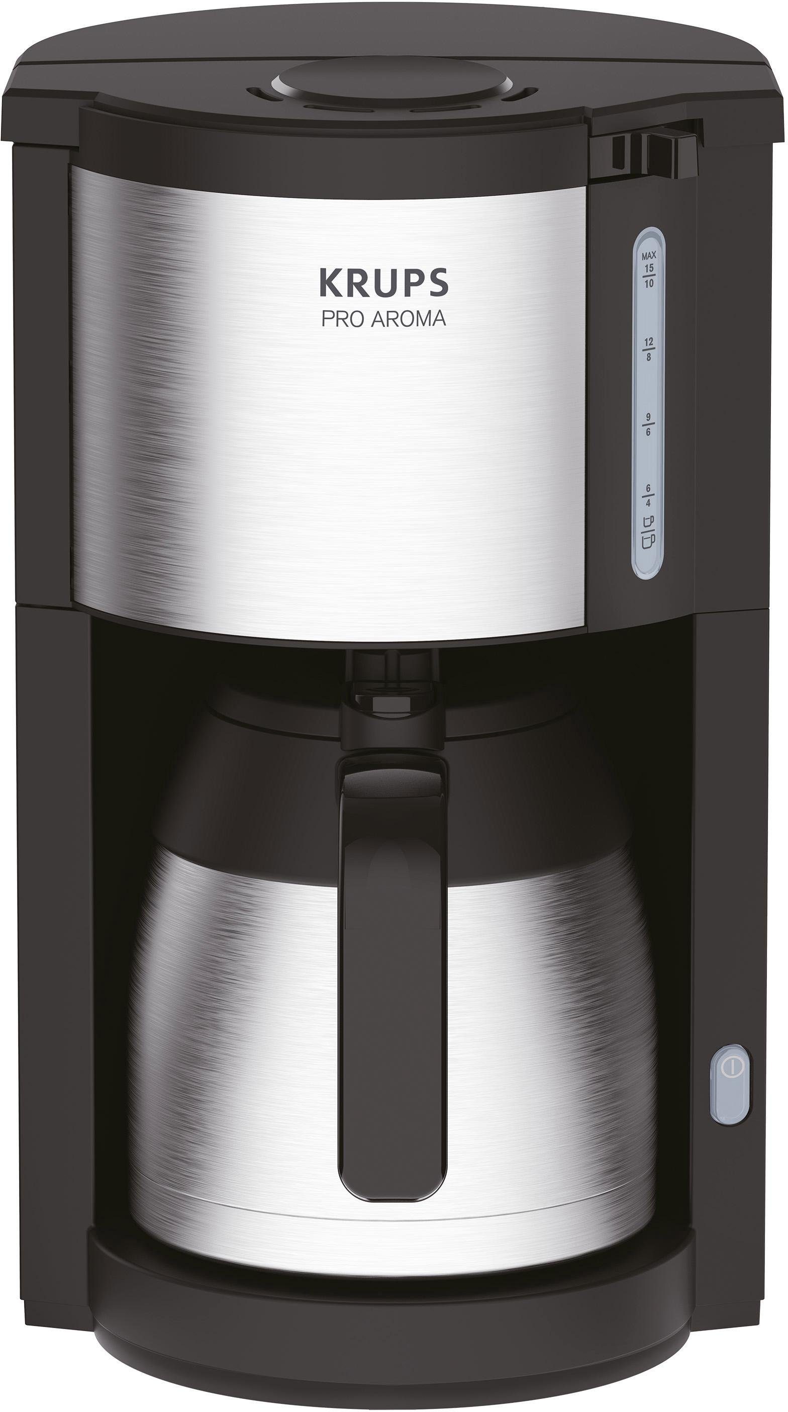 Krups Filterkaffeemaschine KM305D Pro Aroma, 1,25l Kaffeekanne, Papierfilter, für 10 bis 15 Tassen