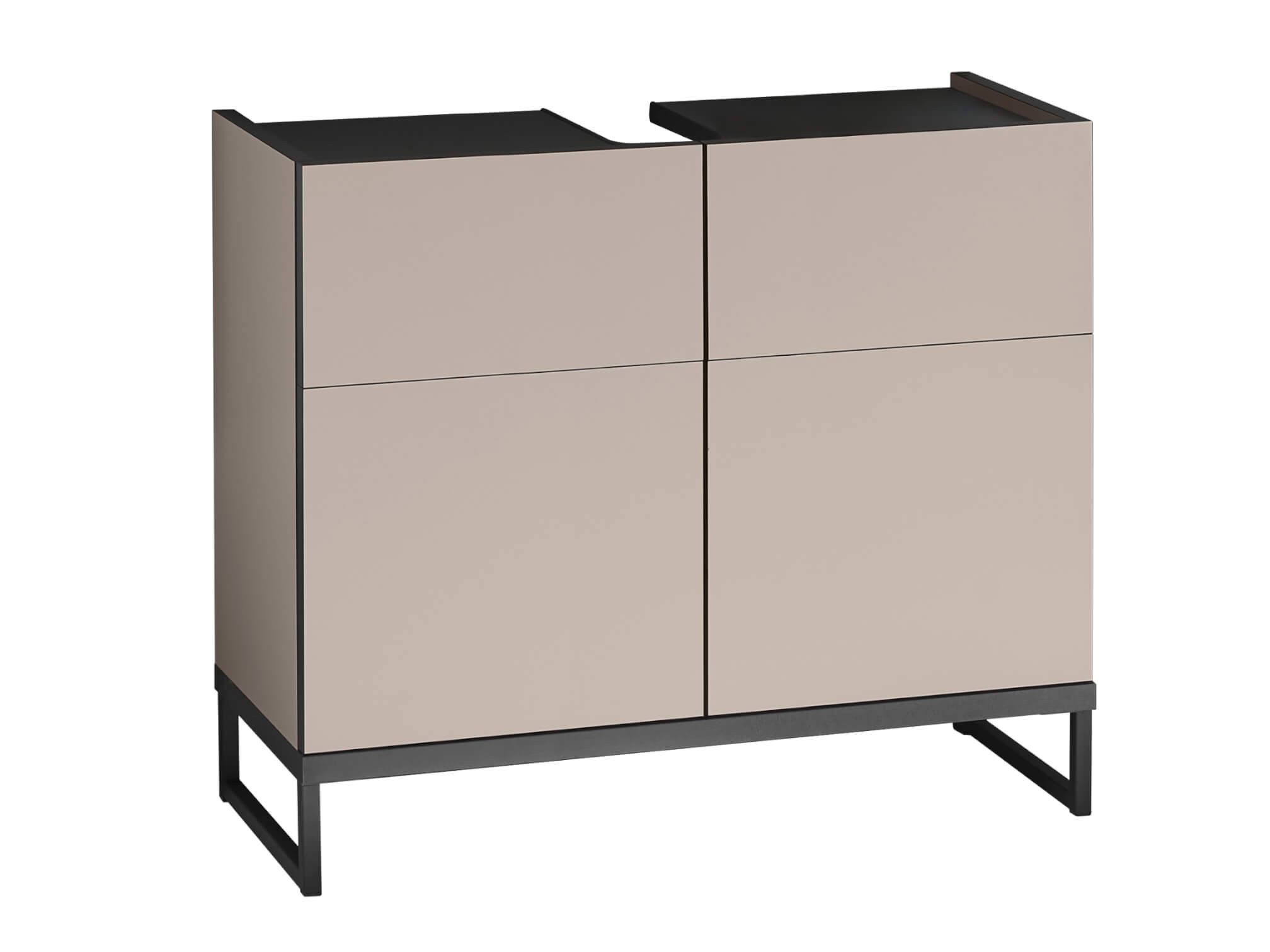 moebel-dich-auf Waschbeckenunterschrank VENEZIA (Badezimmer Unterschrank in kaschmir 80 cm breit)