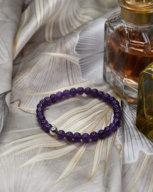 MayTree Armband Amethyst, 19-21 cm, mit Geschenkverpackung (Stück, 1-tlg), mit einer Perle aus 925Silber