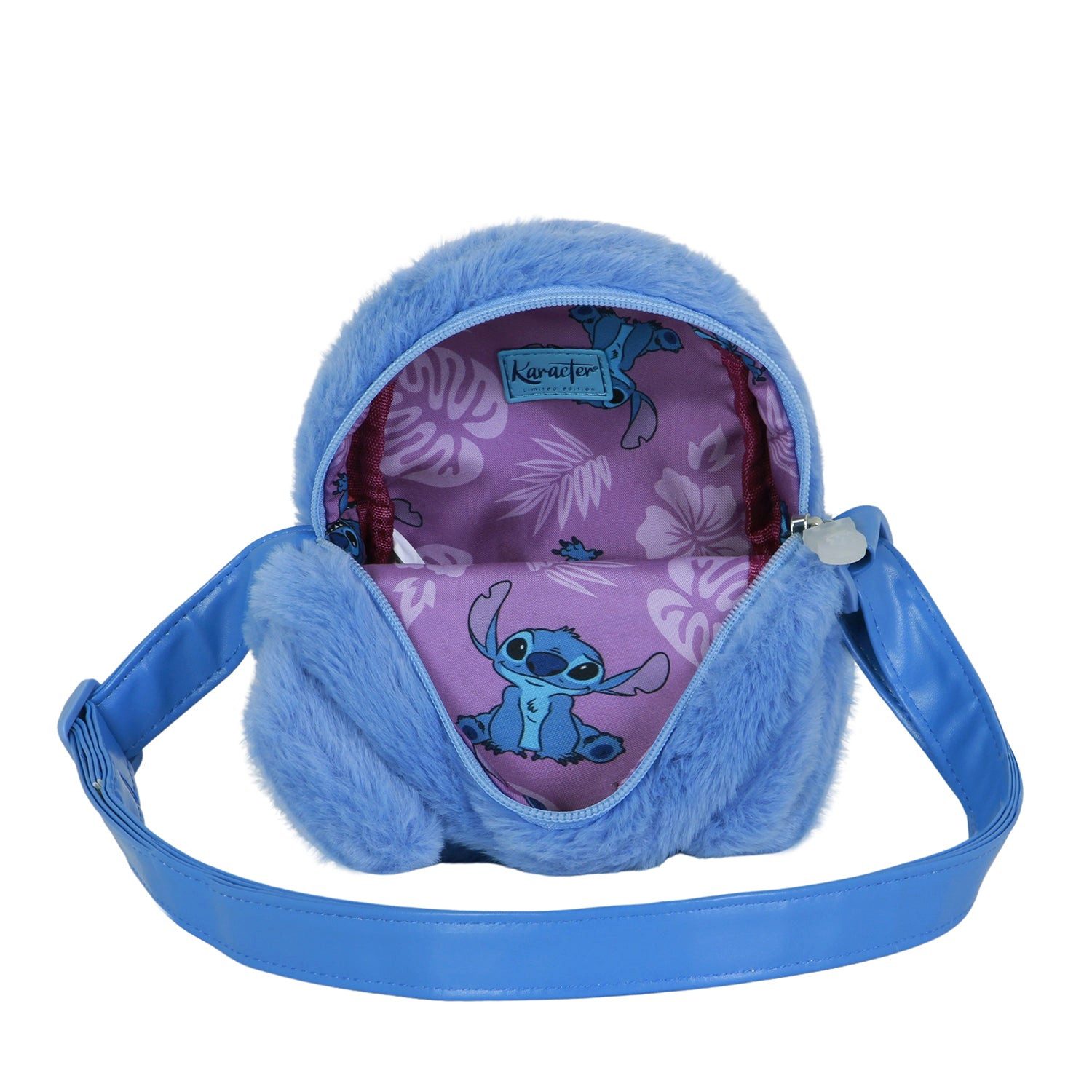Karactermania Umhängetasche Disney Lilo und Stitch Plüsch kleine Tasche, Verstellbarer Schultergurt & Innenfutter mit Motiv