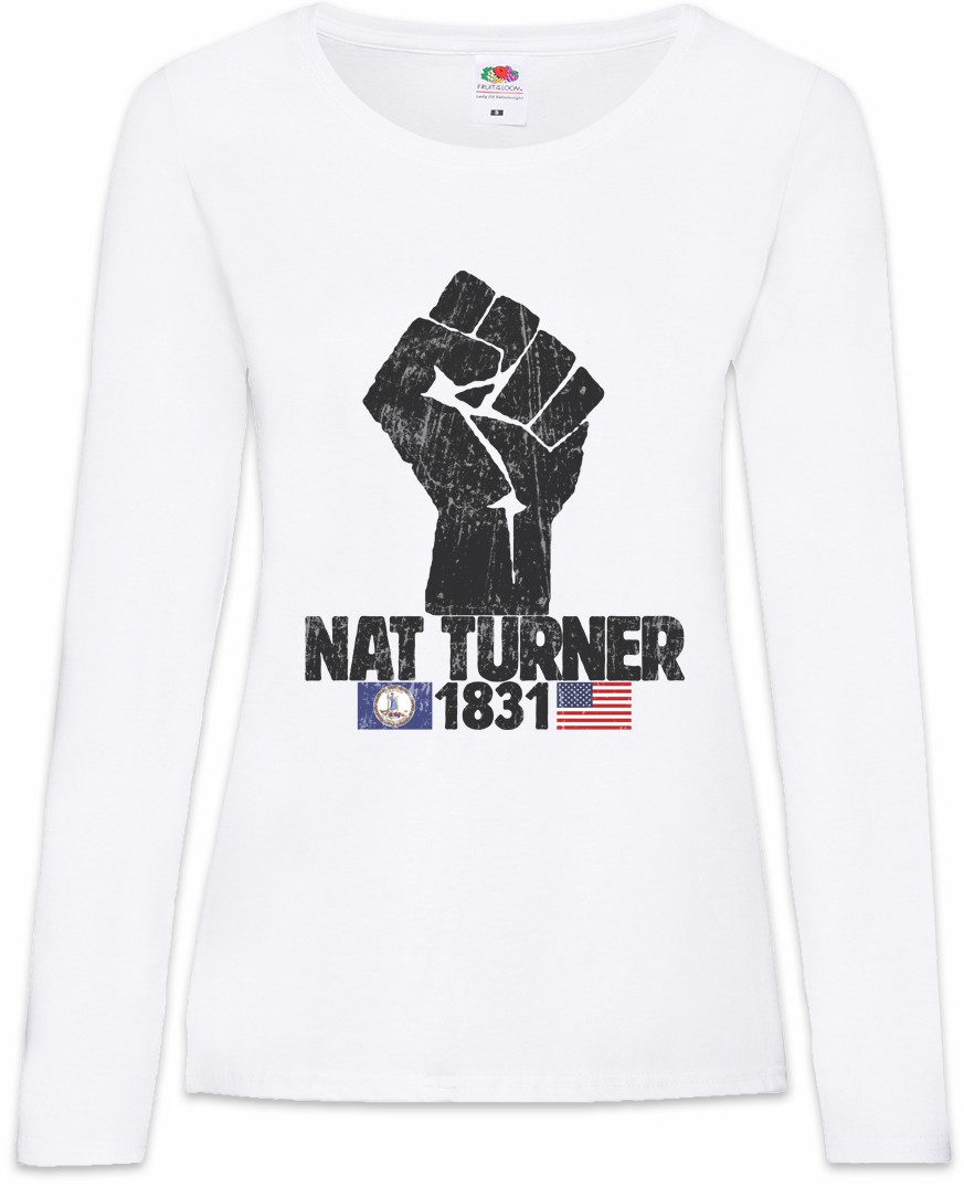 Urban Backwoods Langarmshirt Nat Turner 1831 Damen Langarmshirt USA Benjamin Fun Alcohol Franklin (1-tlg) United States of America