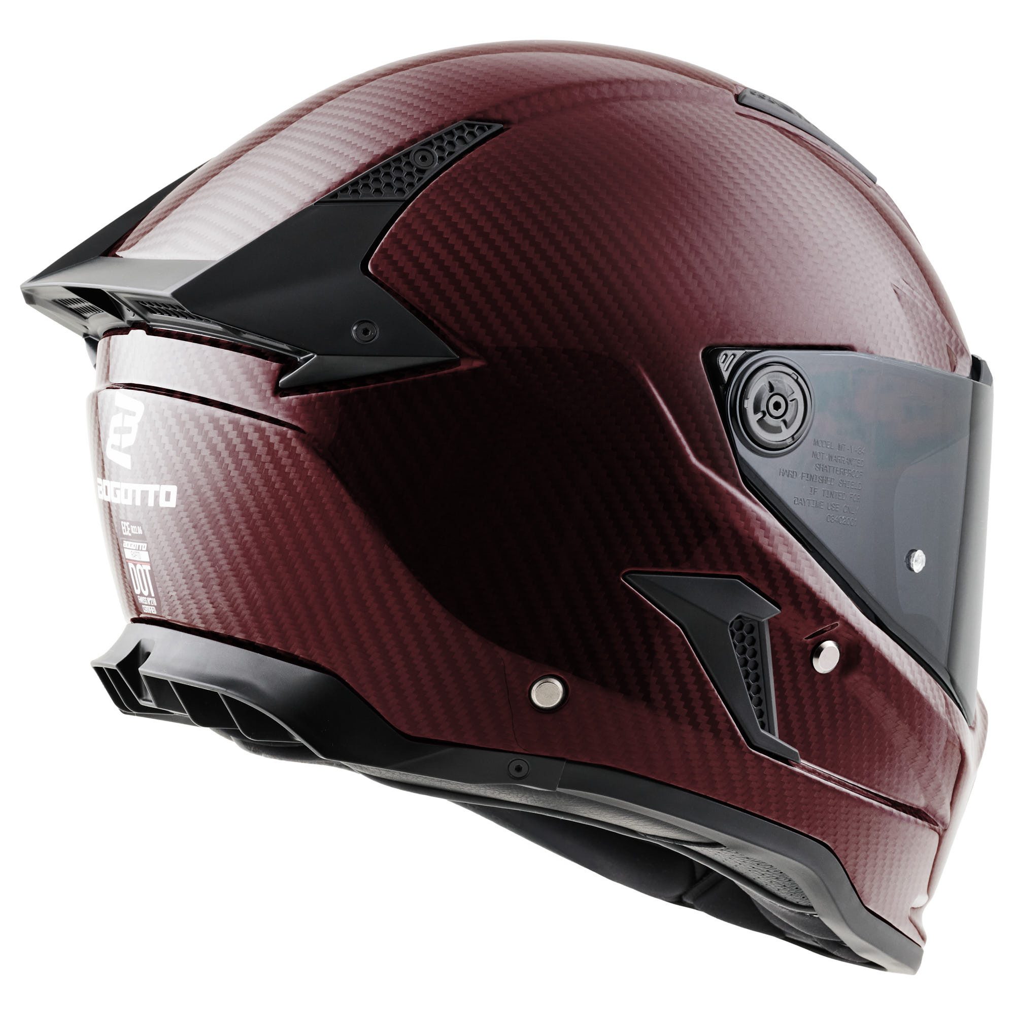 Bogotto Motorradhelm Rapto Carbon Helm, Vorbereitet Für Kommunikationssystem,geeignet Brillenträger,vorbe – Bild 4 von 5