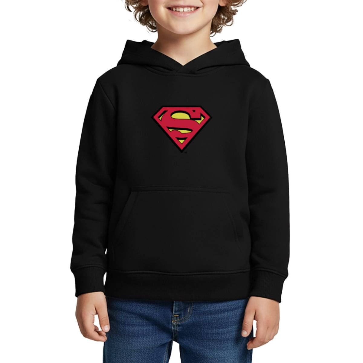 Spreadshirt Hoodie DC Comics Superman Logo Original Karneval Kinder Premium Hoodie (1-tlg)