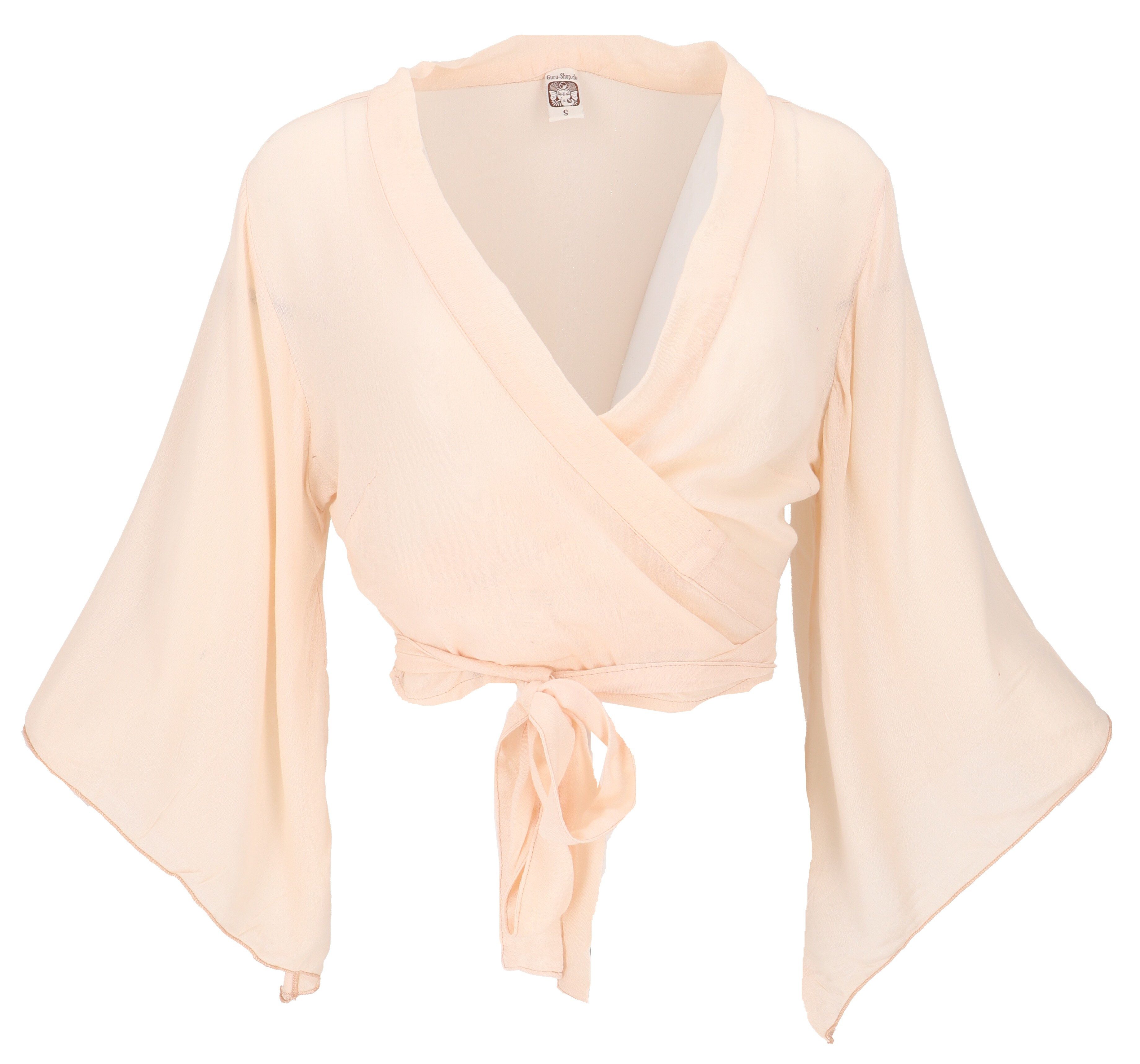 Guru-Shop Longbluse Kurztop, Boho Blusentop, Wickeltop, günstig online kaufen