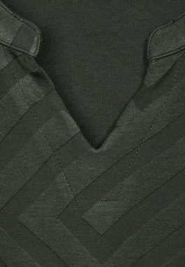 Cecil Langarmshirt Solid Jacquard Tunic mit Strukturmuster