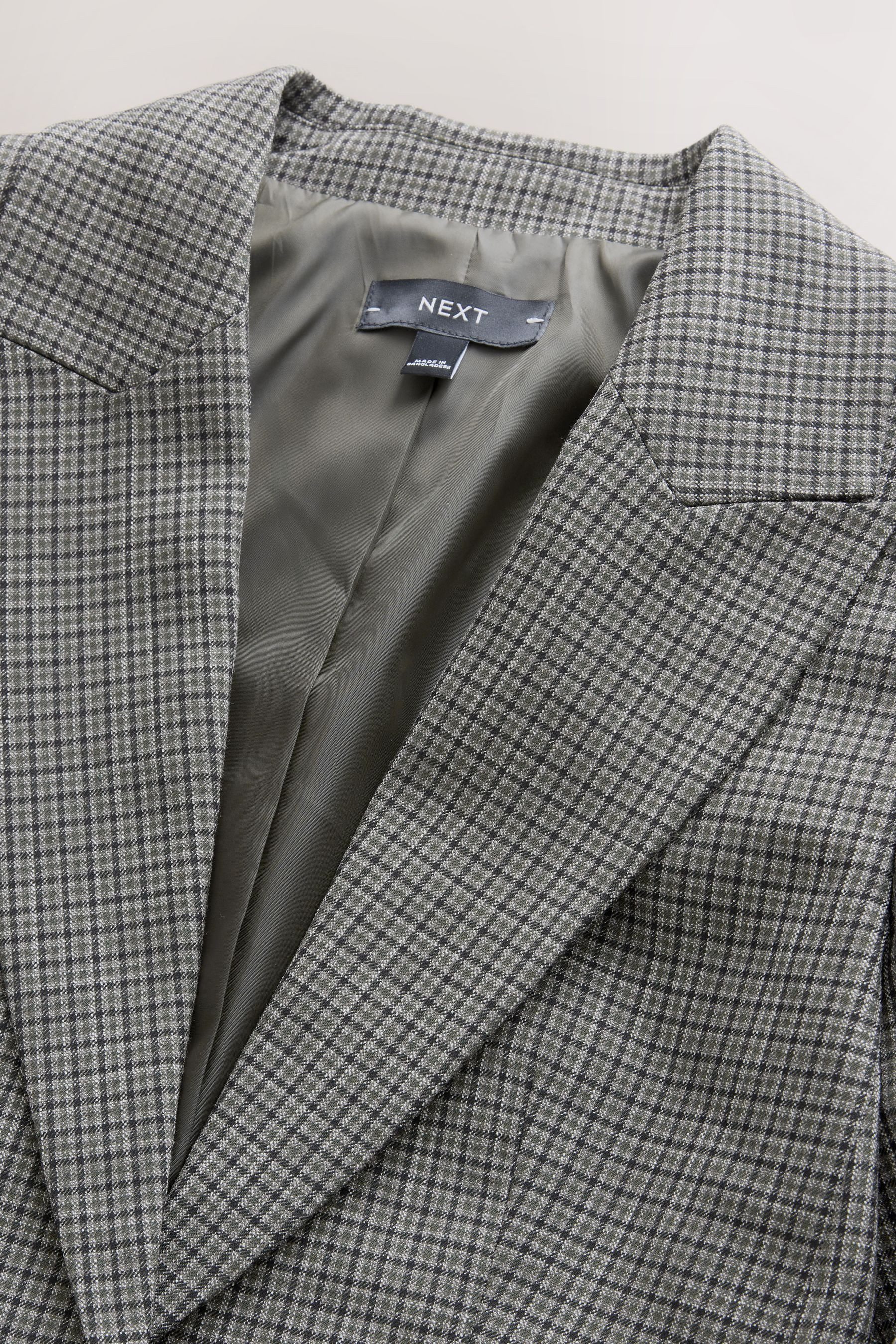 Next Jackenblazer Einreihiger Tailored Fit Blazer mit Karomuster (1-tlg)