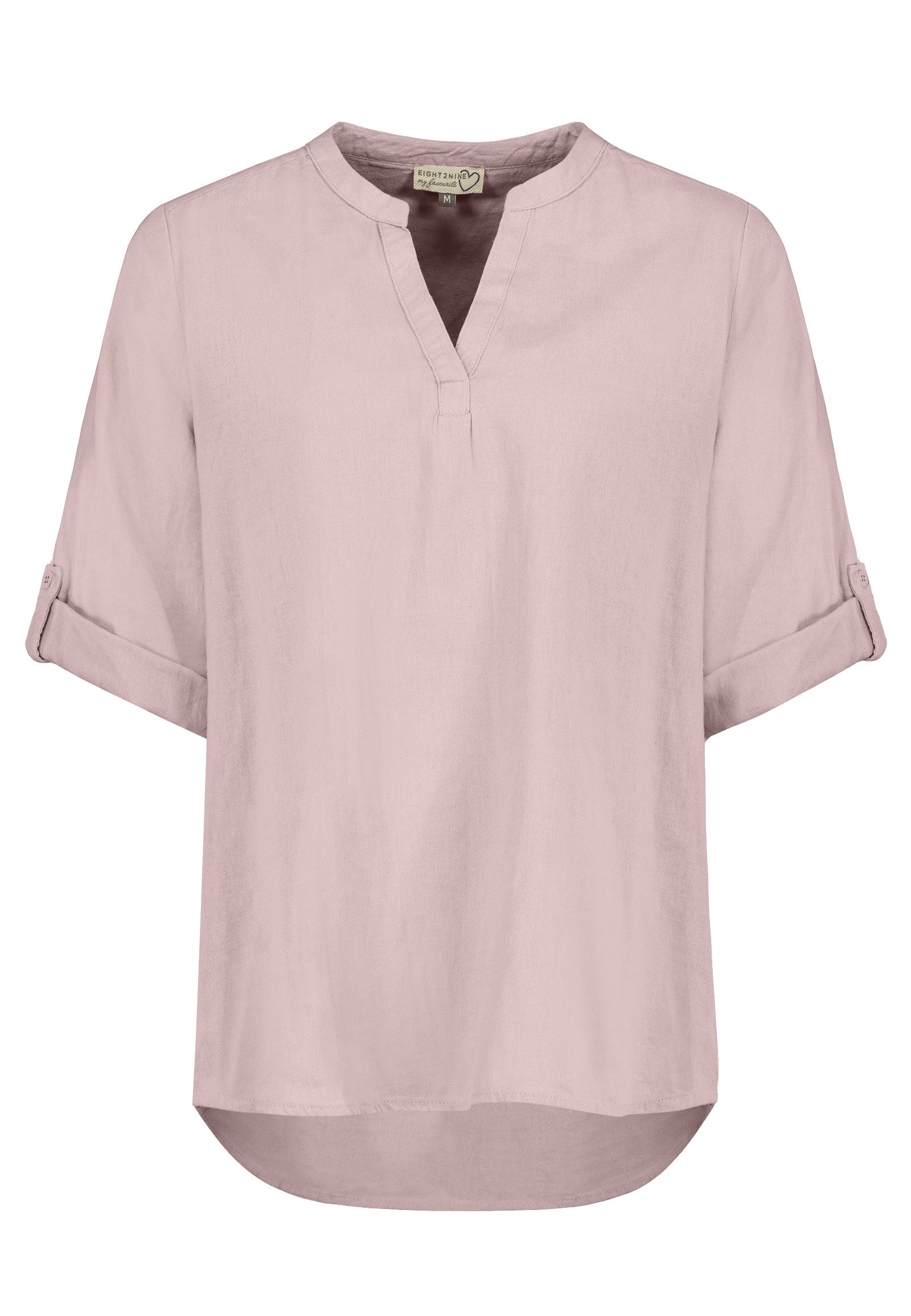 Eight2Nine Hemdbluse Eight2nine Damen Leinen Bluse atmungsaktiv Kurzarmblus günstig online kaufen