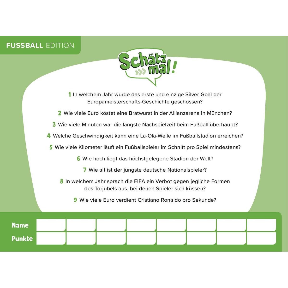 SMV Spiel Quiz Schätz mal! Fußball Edition