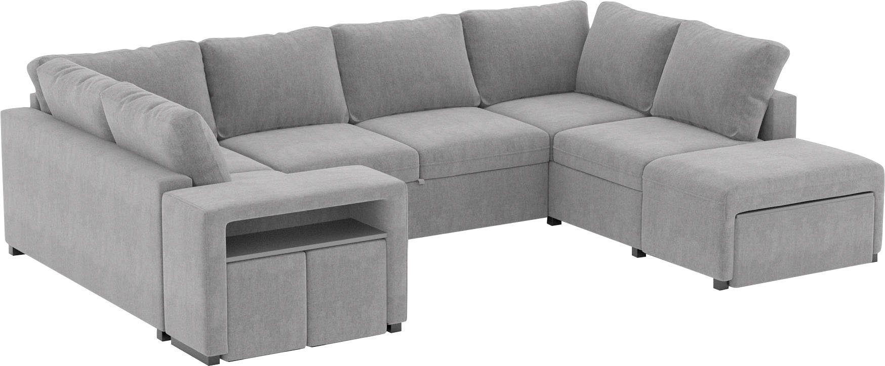 Home affaire Big-Sofa »Maxx«, mit einer integrierten Bettfunktion