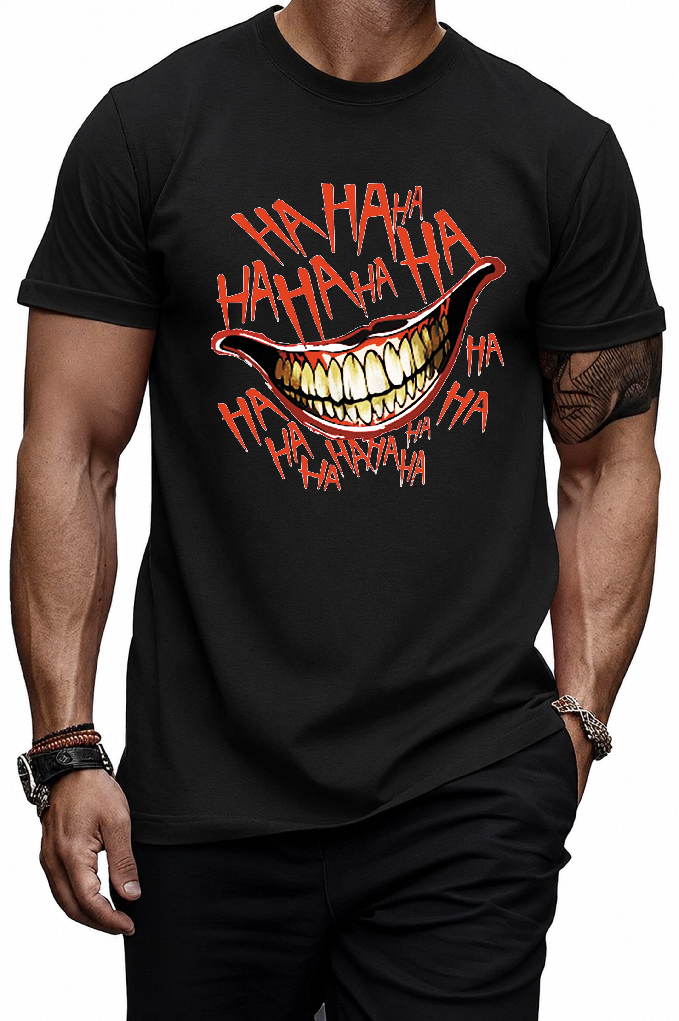 Banco T-Shirt BANCO Herren Mad Smile Printshirt mit Rundhalsausschnitt 100% Baumwolle