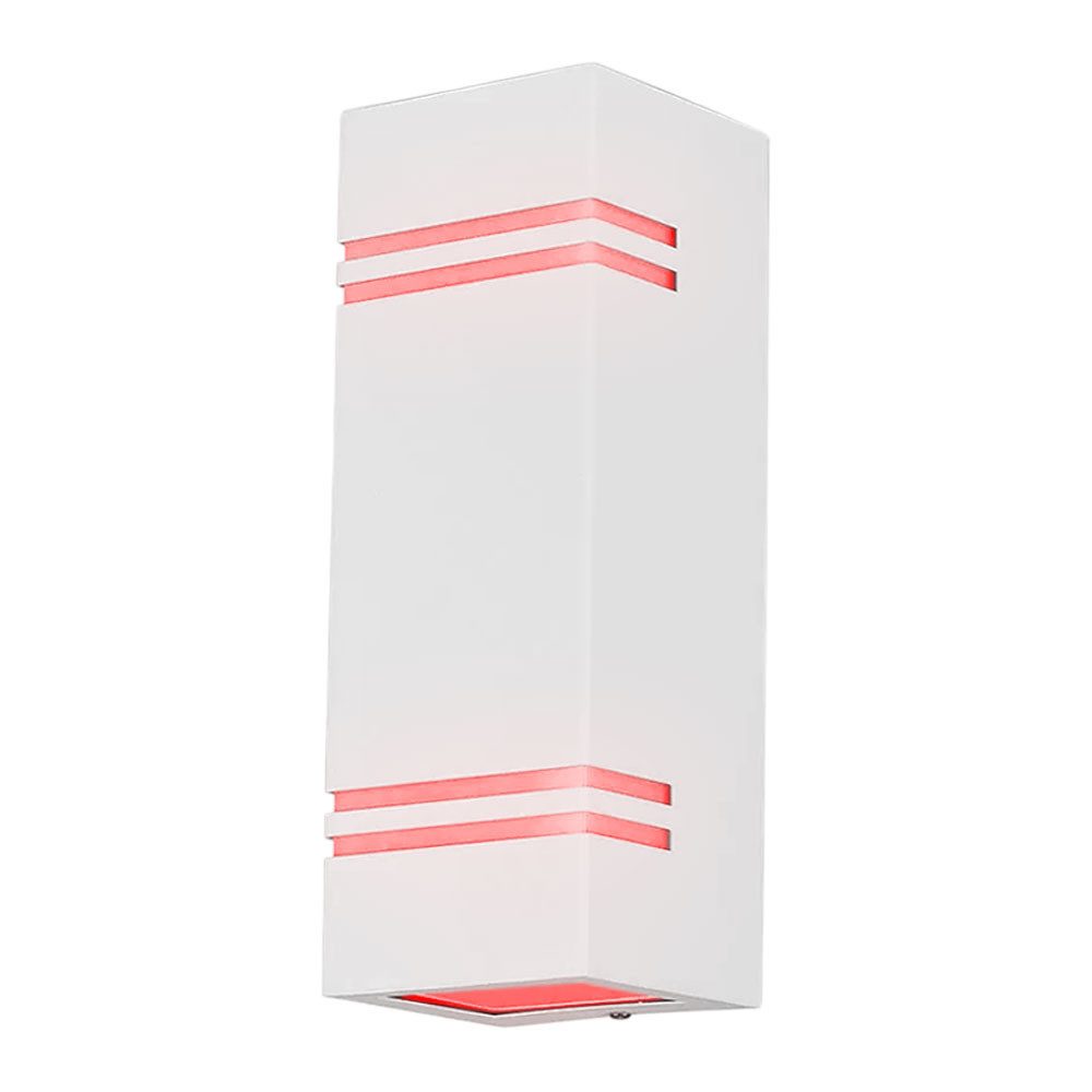 V-TAC LED Außen-Wandleuchte, Leuchtmittel inklusive, Warmweiß, Farbwechsel, Außenwandlampe Haustürleuchte Fassadenlampe dimmbar Fernbedienung LED