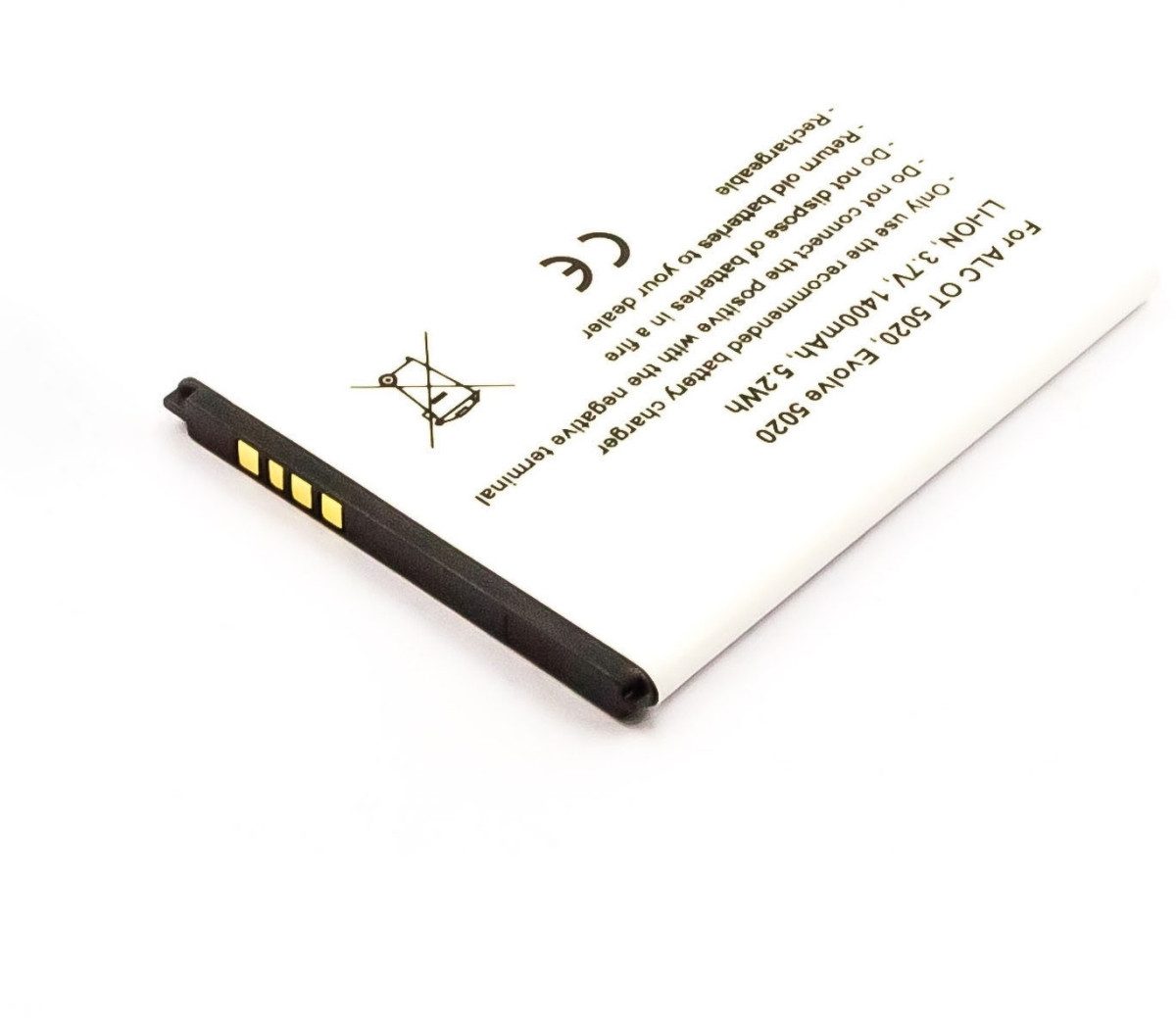 Akku für Vodafone ONE Touch 5020D Li-Ion 3,7 Volt 1300 mAh schwarz Handy-Akku