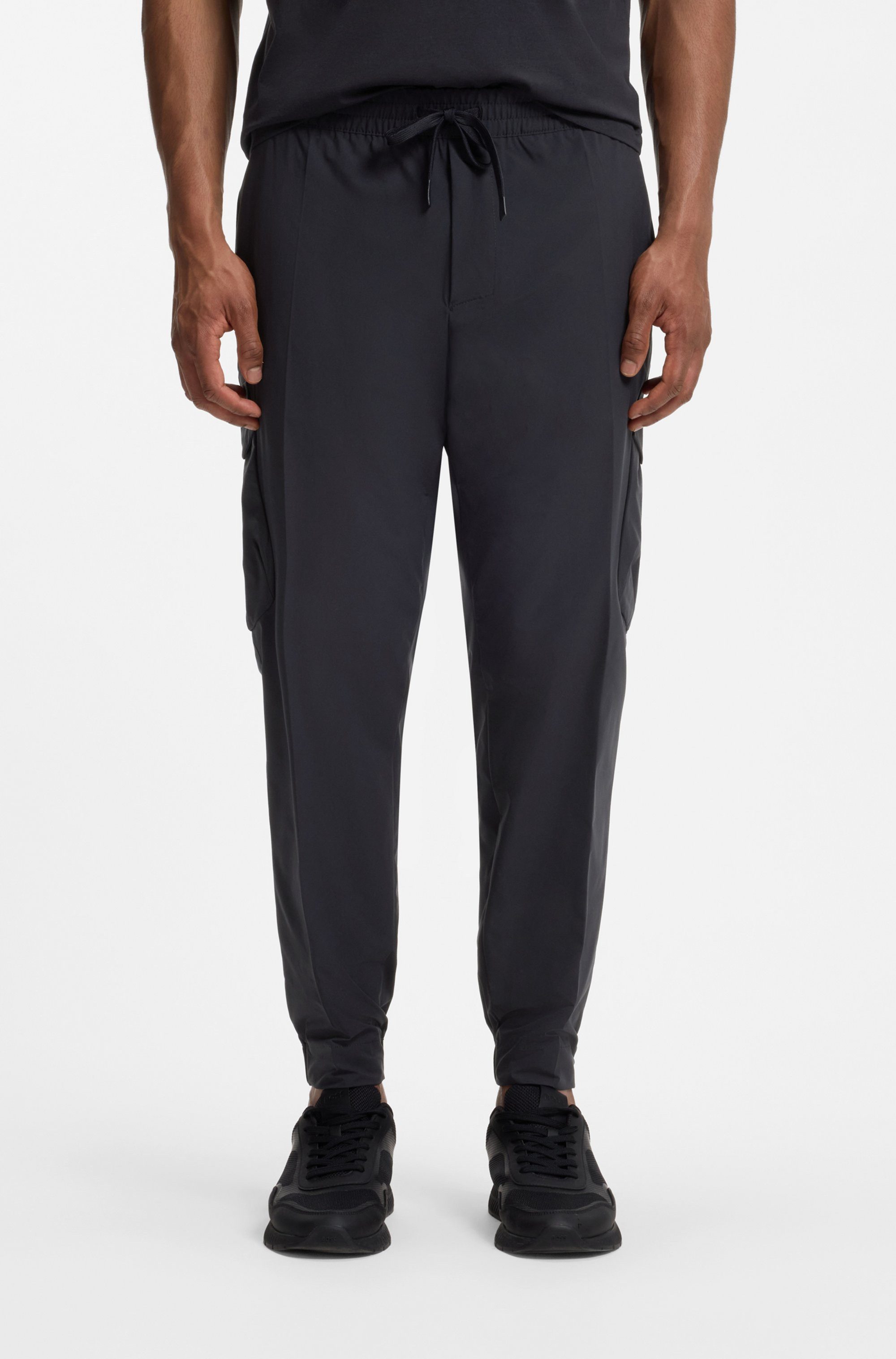 BOSS GREEN Cargohose T Urbanex-CargoLight mit elastischem Bund und Kordelzug Cargohose Sweatpants Stretchhose