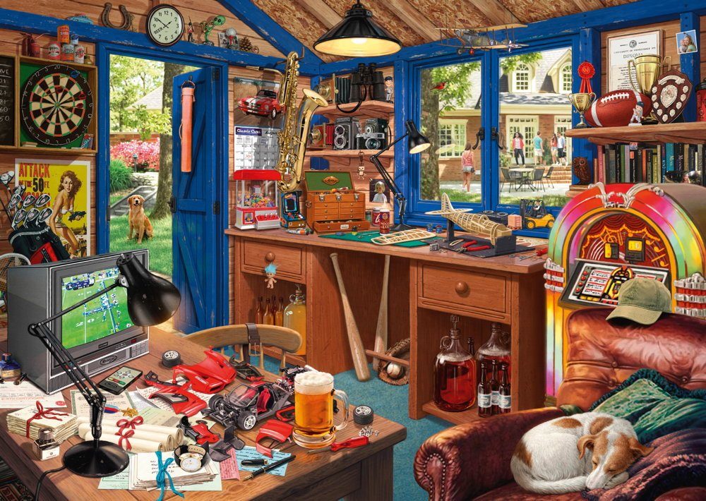 Schmidt Spiele Puzzle Secret Puzzle Steve Read Vaters Werkstatt 59977, 1000 günstig online kaufen
