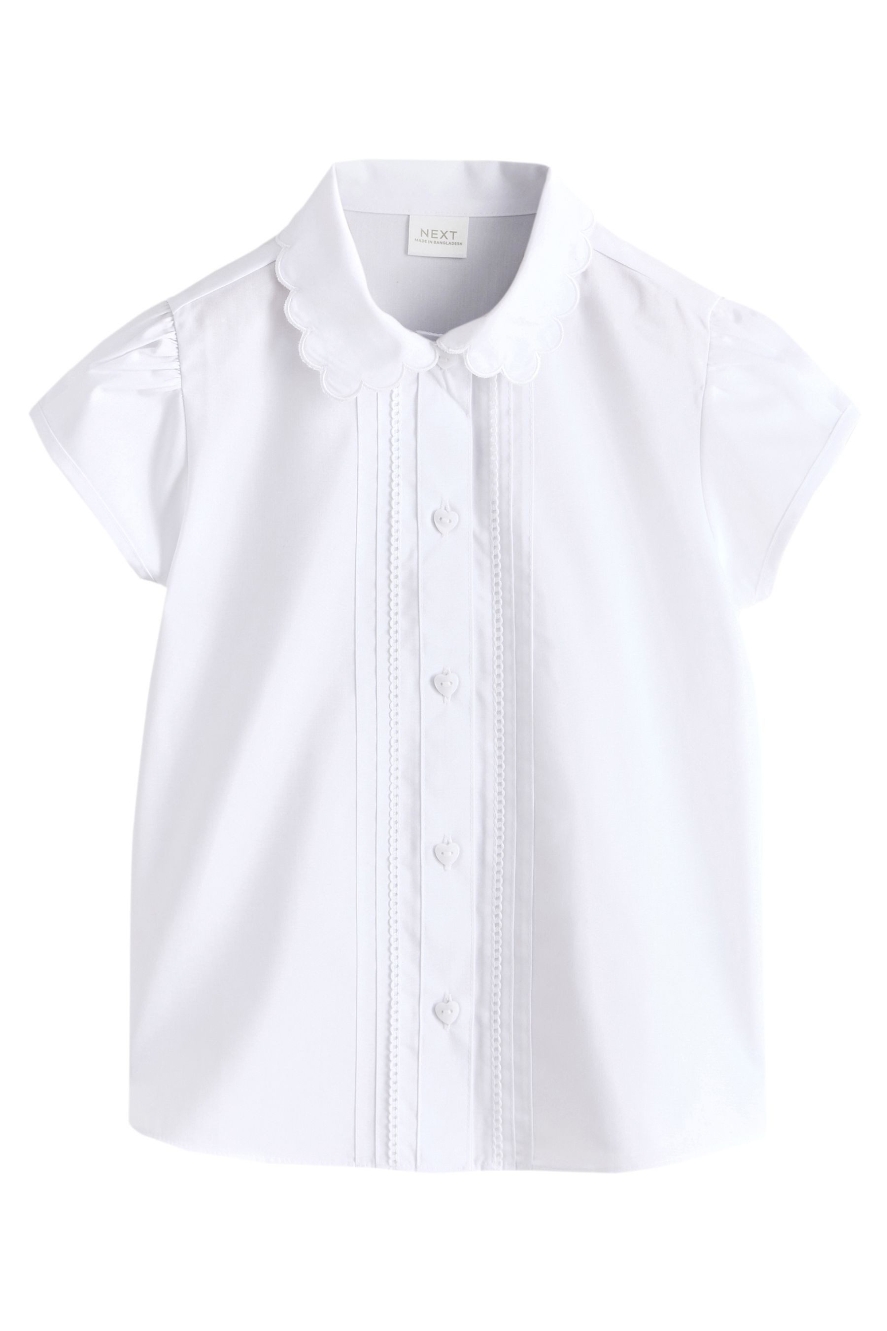 Next Shirtbluse 2er-Pack Hemden für die Schule mit Bogenkante (2-tlg)