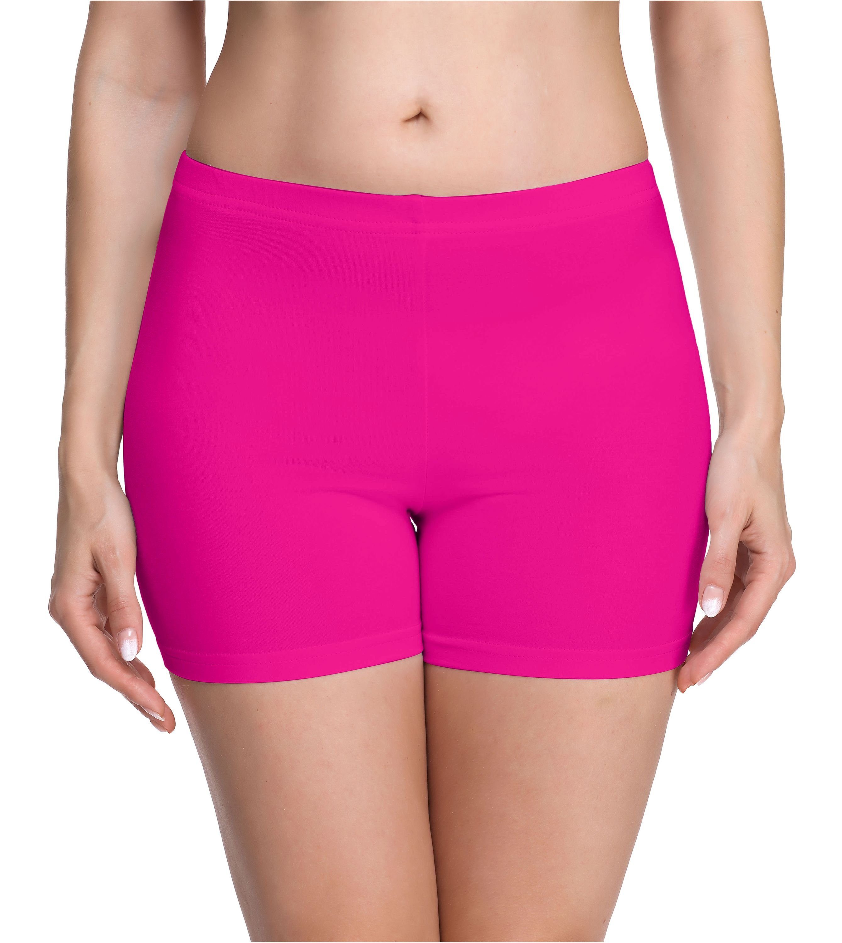 Merry Style Leggings Damen Shorts Radlerhose Unterhose Hotpants Boxershorts MS10-283 (1-tlg) elastischer Bund Rosa