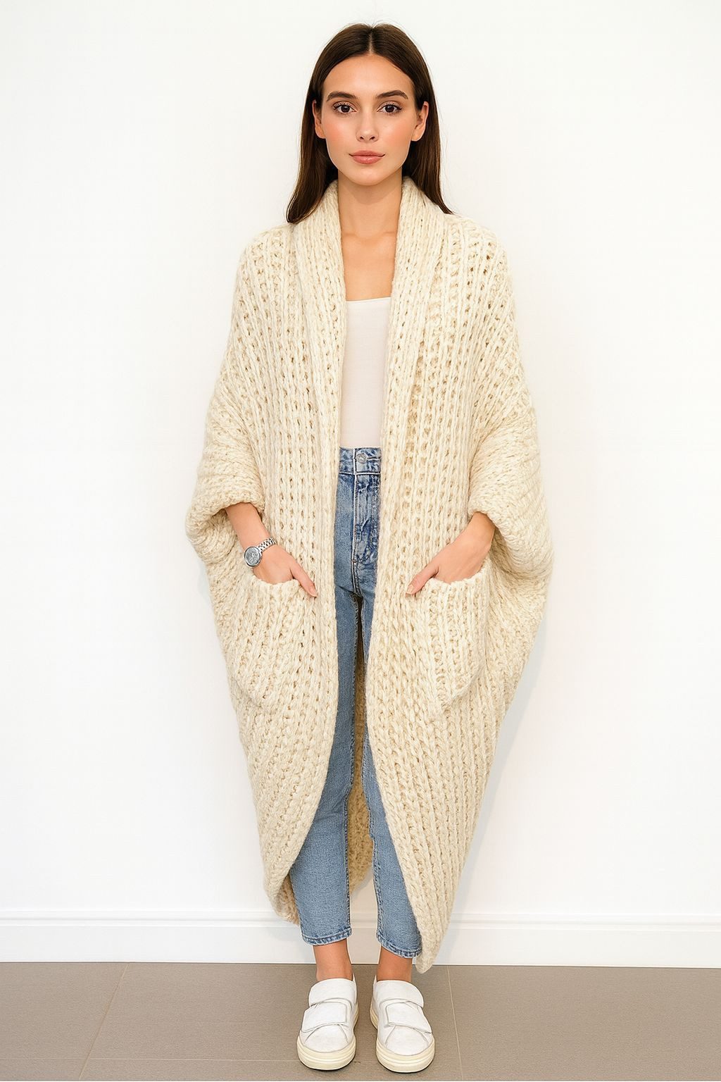 Worldclassca Longstrickjacke Worldclassca Oversize Strickjacke Lang günstig online kaufen