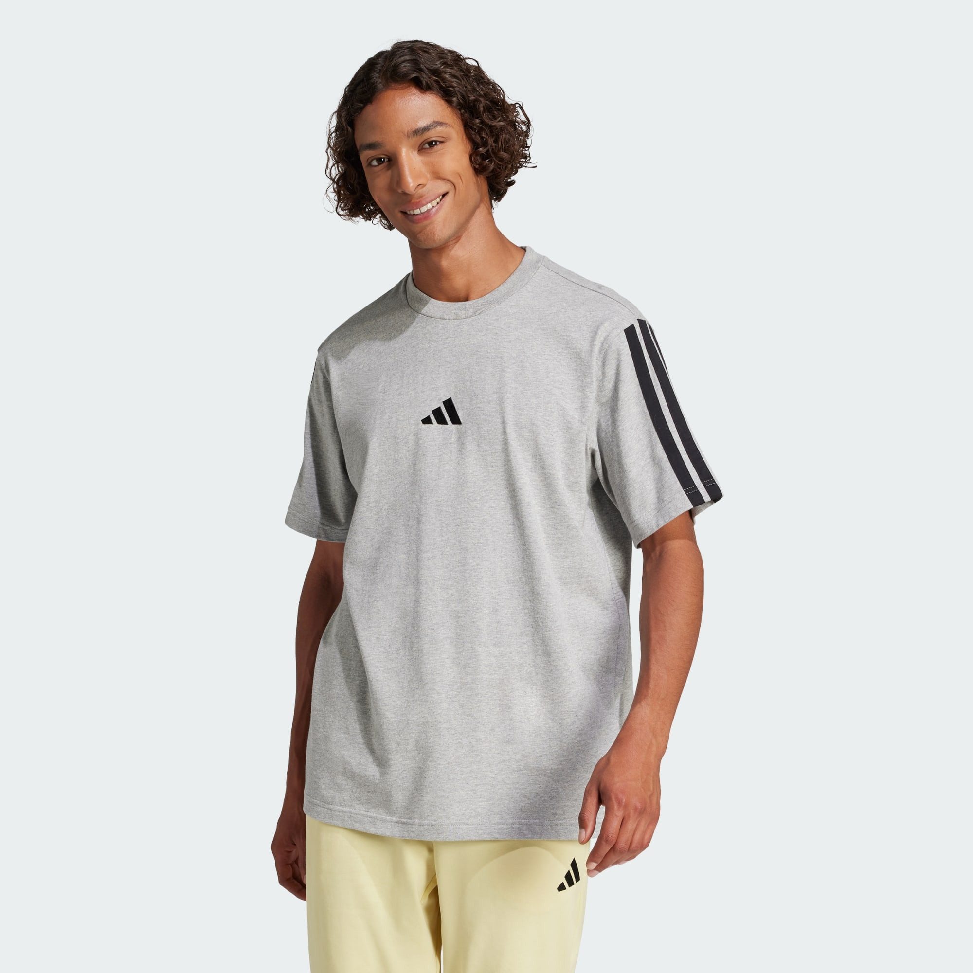 adidas Sportswear Poloshirt ESSENTIALS 3-STREIFEN SINGLE JERSEY T-SHIRT (1- günstig online kaufen