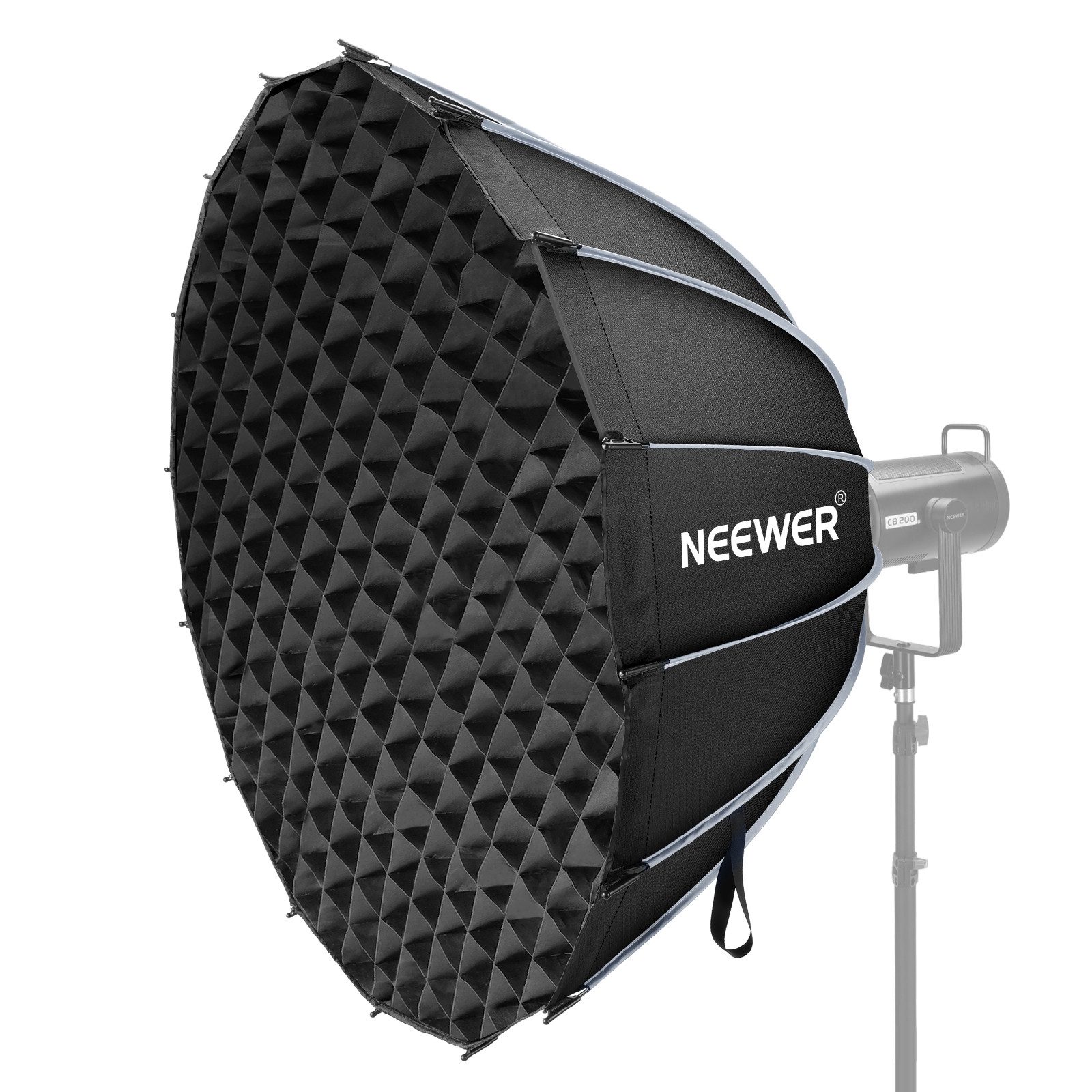 Neewer Softbox NS73P 120cm Parabol Softbox Kit mit Lichtdiffusoren, Bowens Halterung, für Studio Fotografie, kompatibel mit Aputure 120d & Godox SL60w