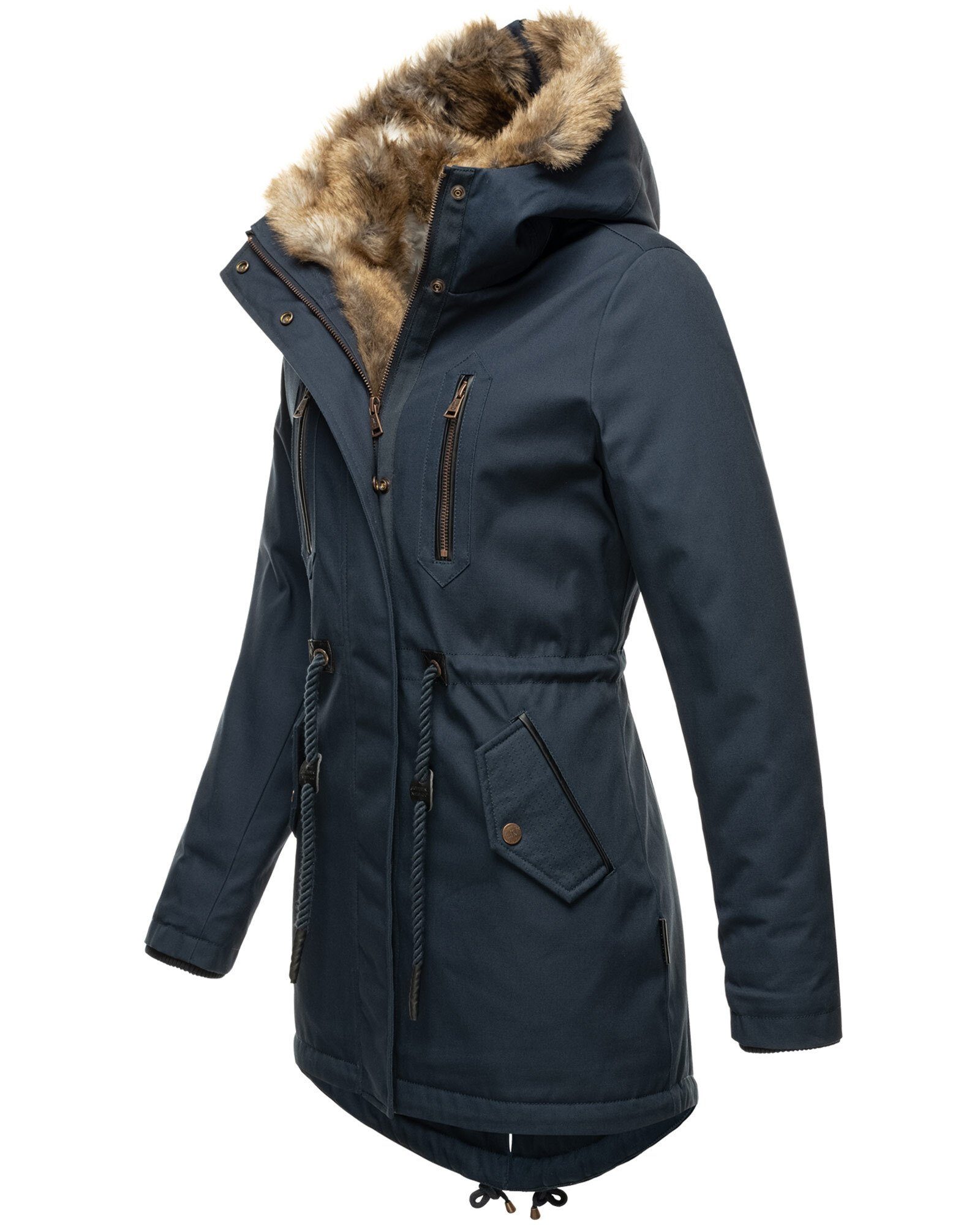 Navahoo Winterjacke Diamond Designer Winterjacke mit Teddyfell gefüttert günstig online kaufen