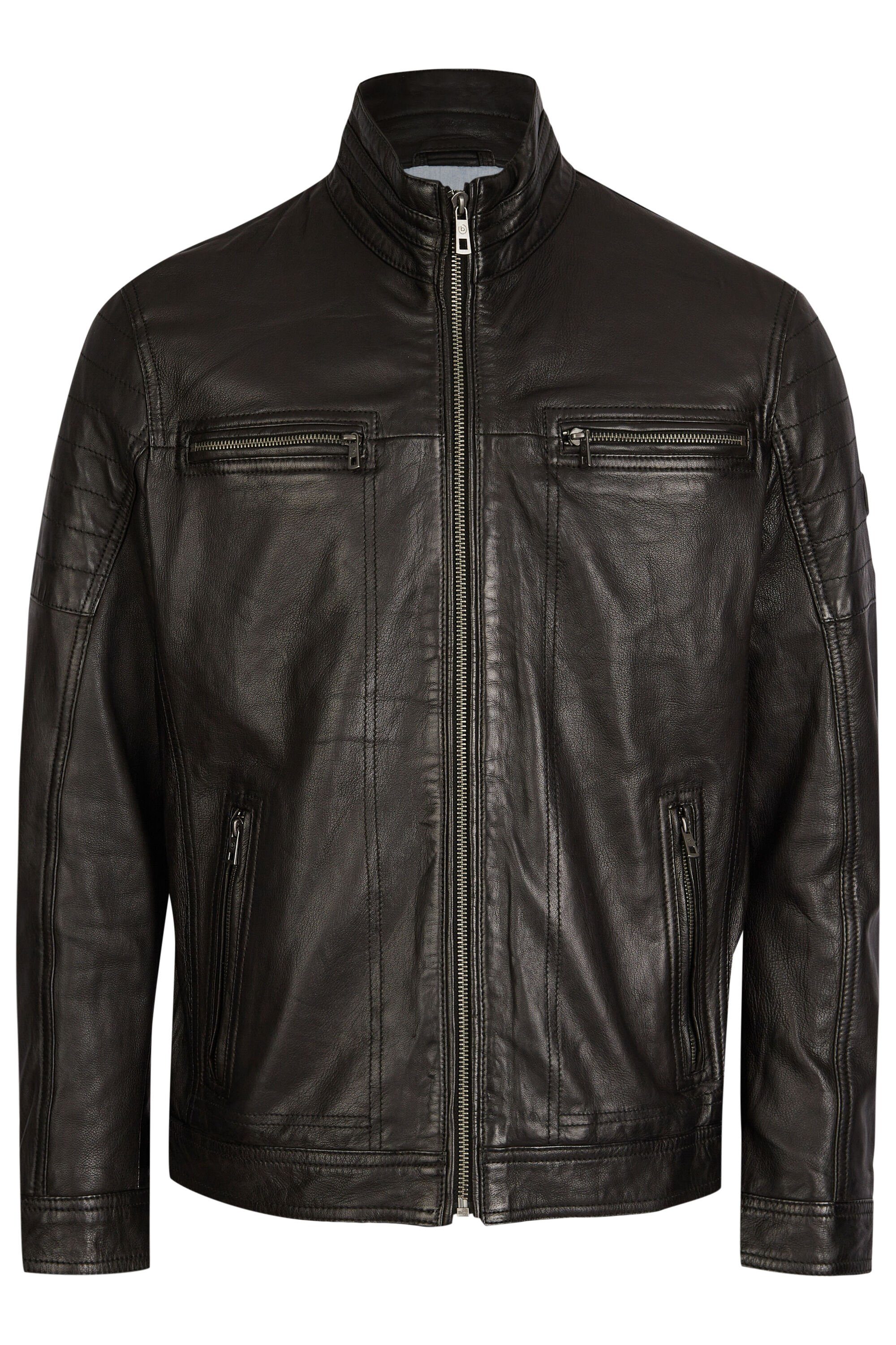 bugatti Lederjacke BUGIORGIO (1-St) mit modischen Steppungen