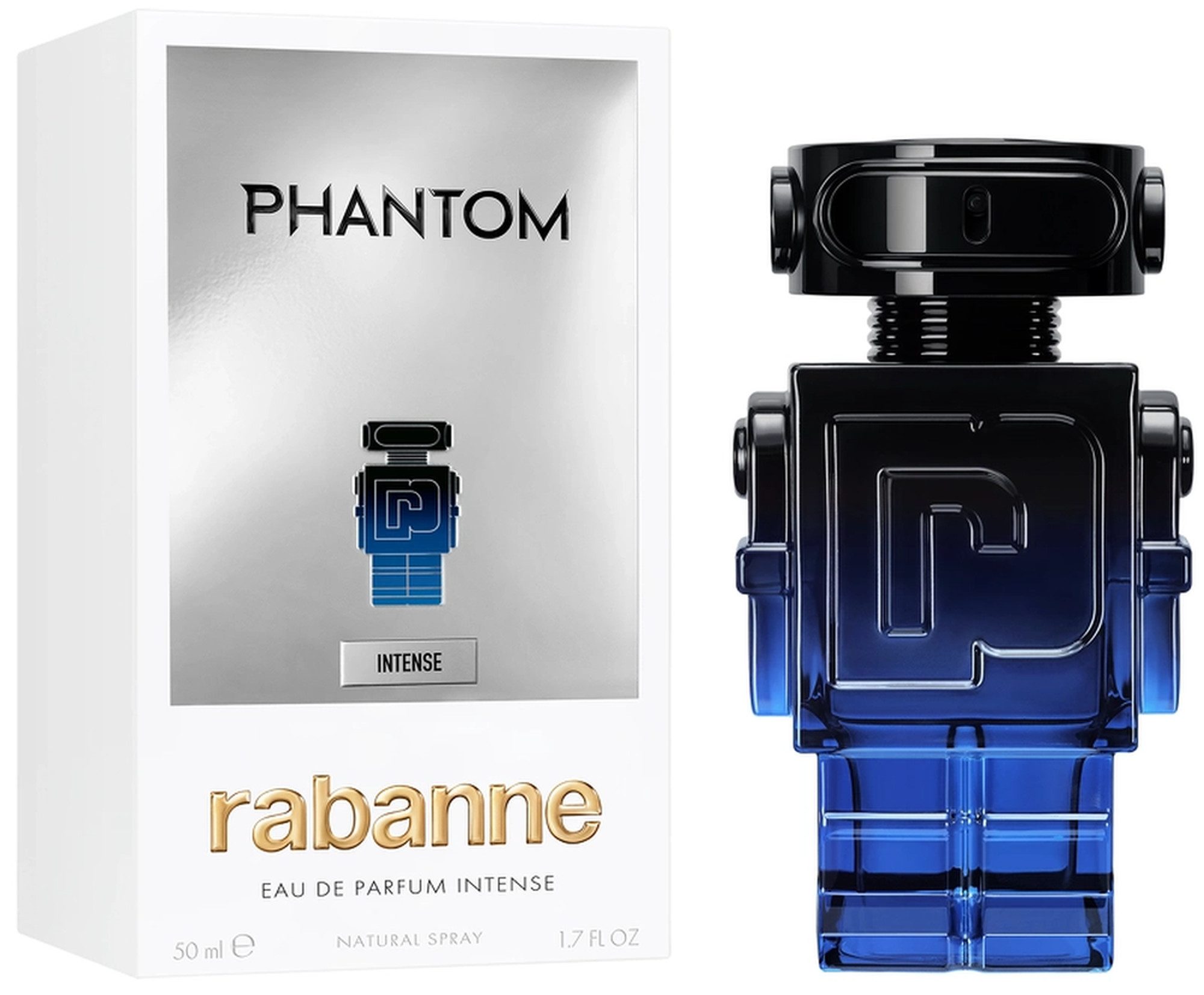 paco rabanne Eau de Parfum Phantom Intense Herren EDP Spray, PACO RABANNE, Herrenparfüm, Glasflakon, Herrenduft