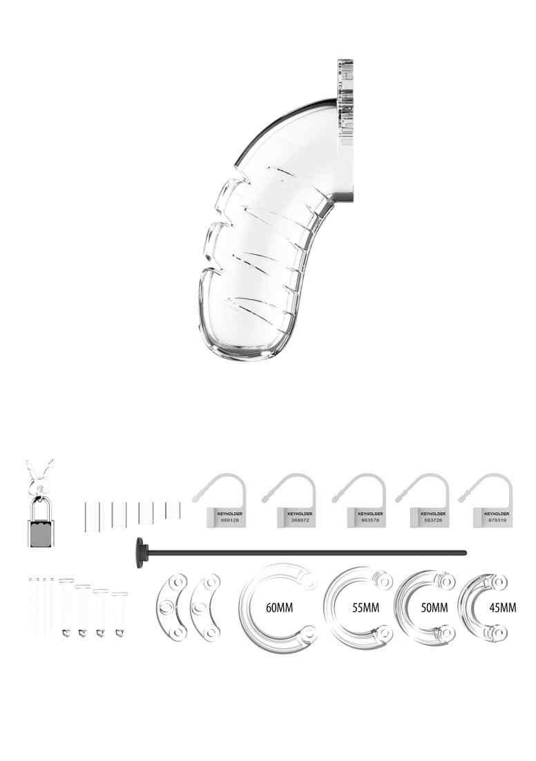 mit Peniskäfig anpassbarer Cage ManCage Chastity - Cock 16 - - Model Durchmesser Urethal - 4.5" Transparent,