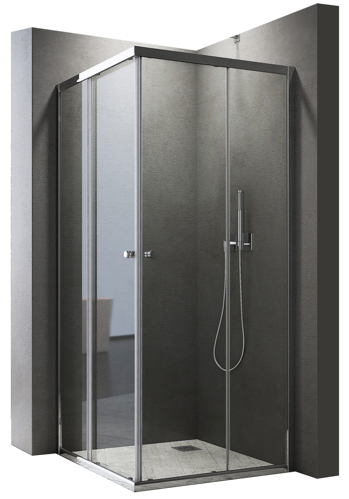 Boromal Eckdusche 80x80 90x90 Duschkabine H:185cm günstig online kaufen