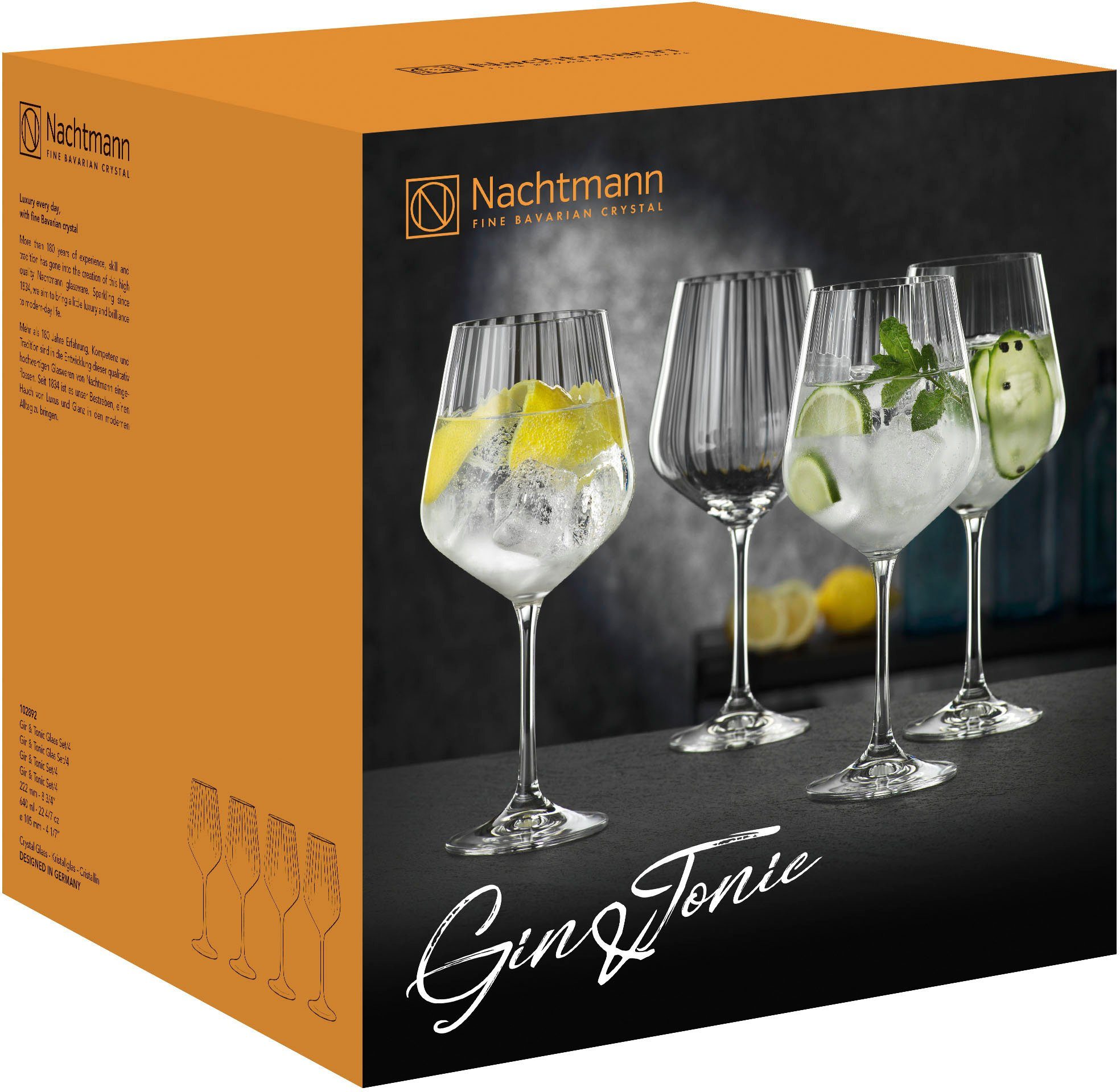 Nachtmann Cocktailglas Nachtmann Gin&Tonic 4er Set, Kristallglas – Bild 3 von 3