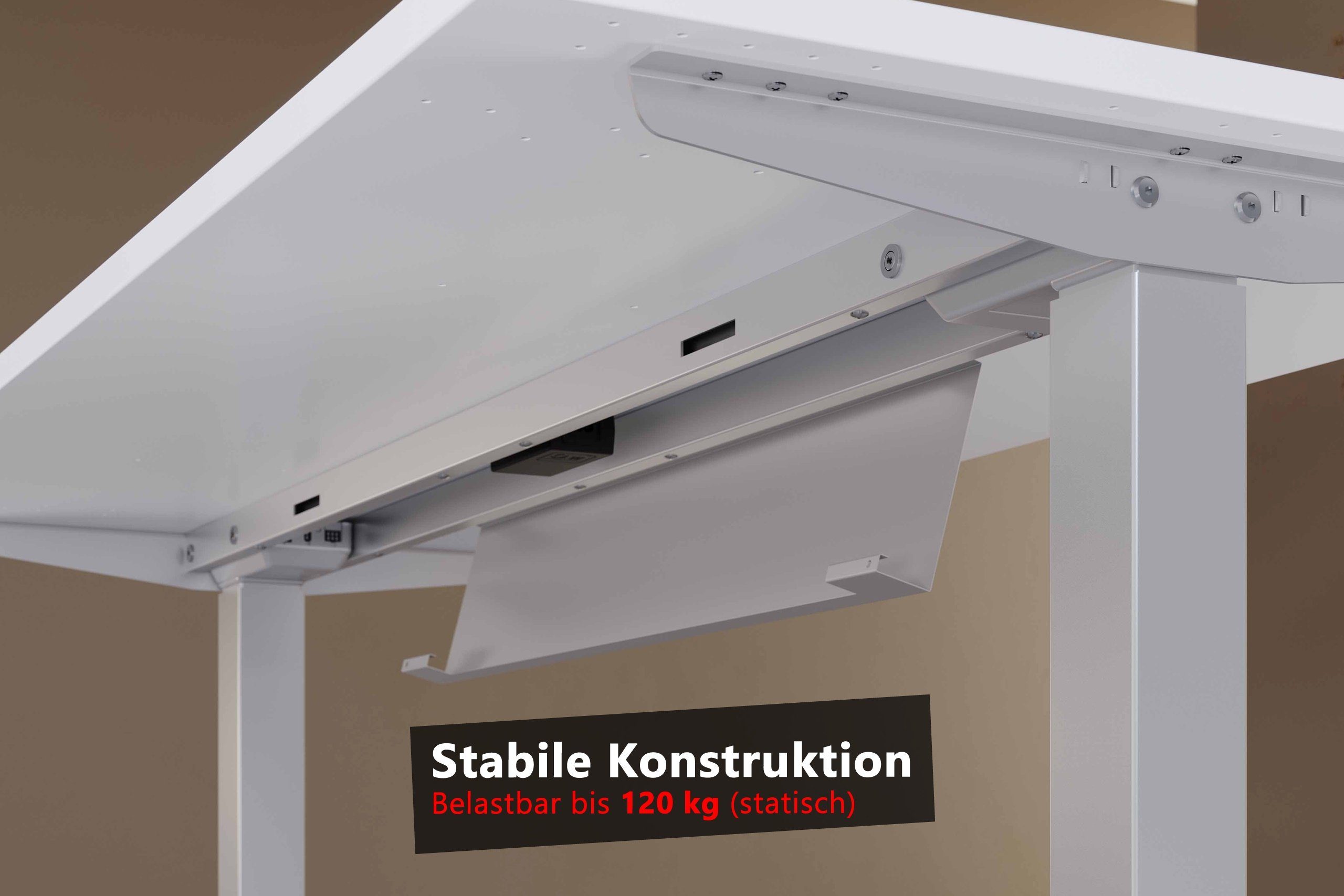 Schreibtisch 160 Schreibtisch XDLB, bümö Dekor: Rechteck: Eiche cm - App & Bluetooth elektrisch x 80