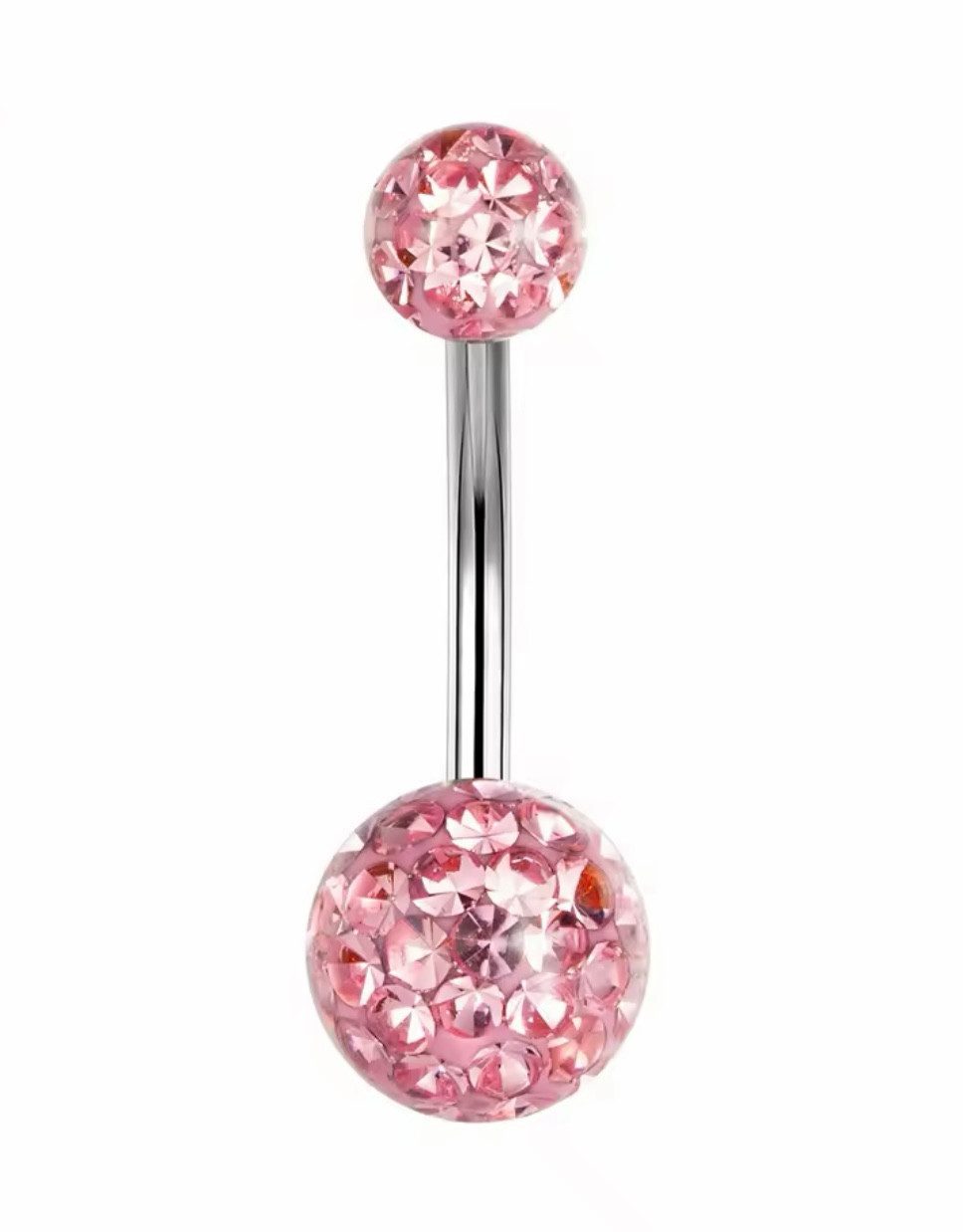Karisma Bauchnabelpiercing Karisma Edelstahl 316 L Bauchnabel Piercing Sealed mit Kristall, Elements 5/8mm Kugeln Leicht Rosa - 10.0 Millimeter