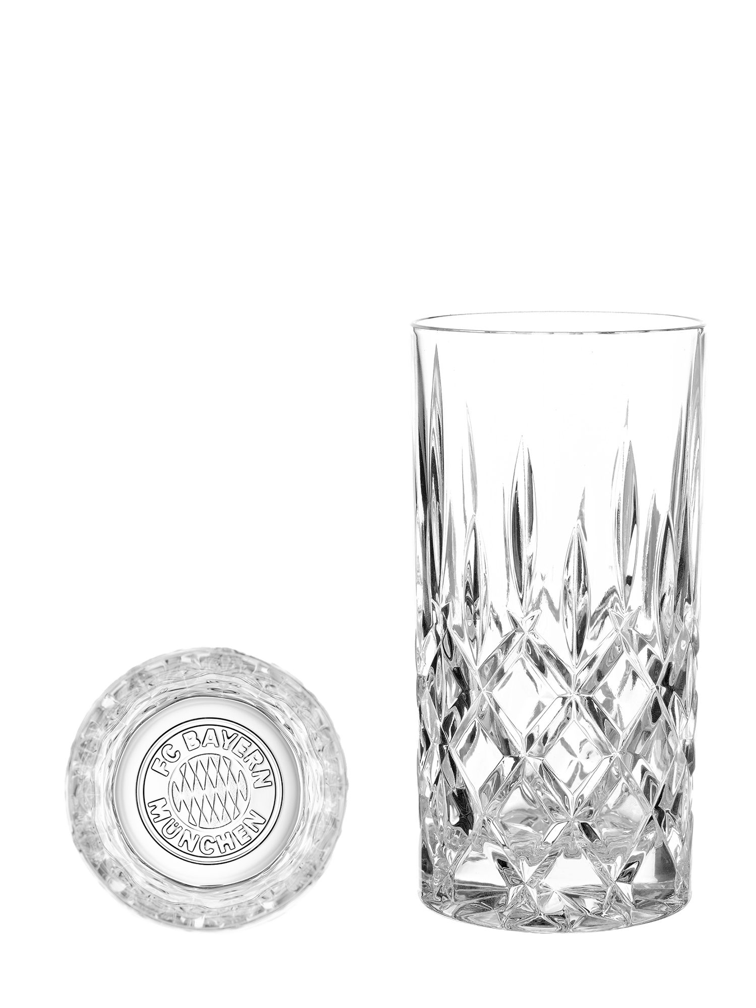FC Bayern München Gläser-Set FC Bayern München I Kristallglas 2er Set 0,4 l I Hoch, Glas