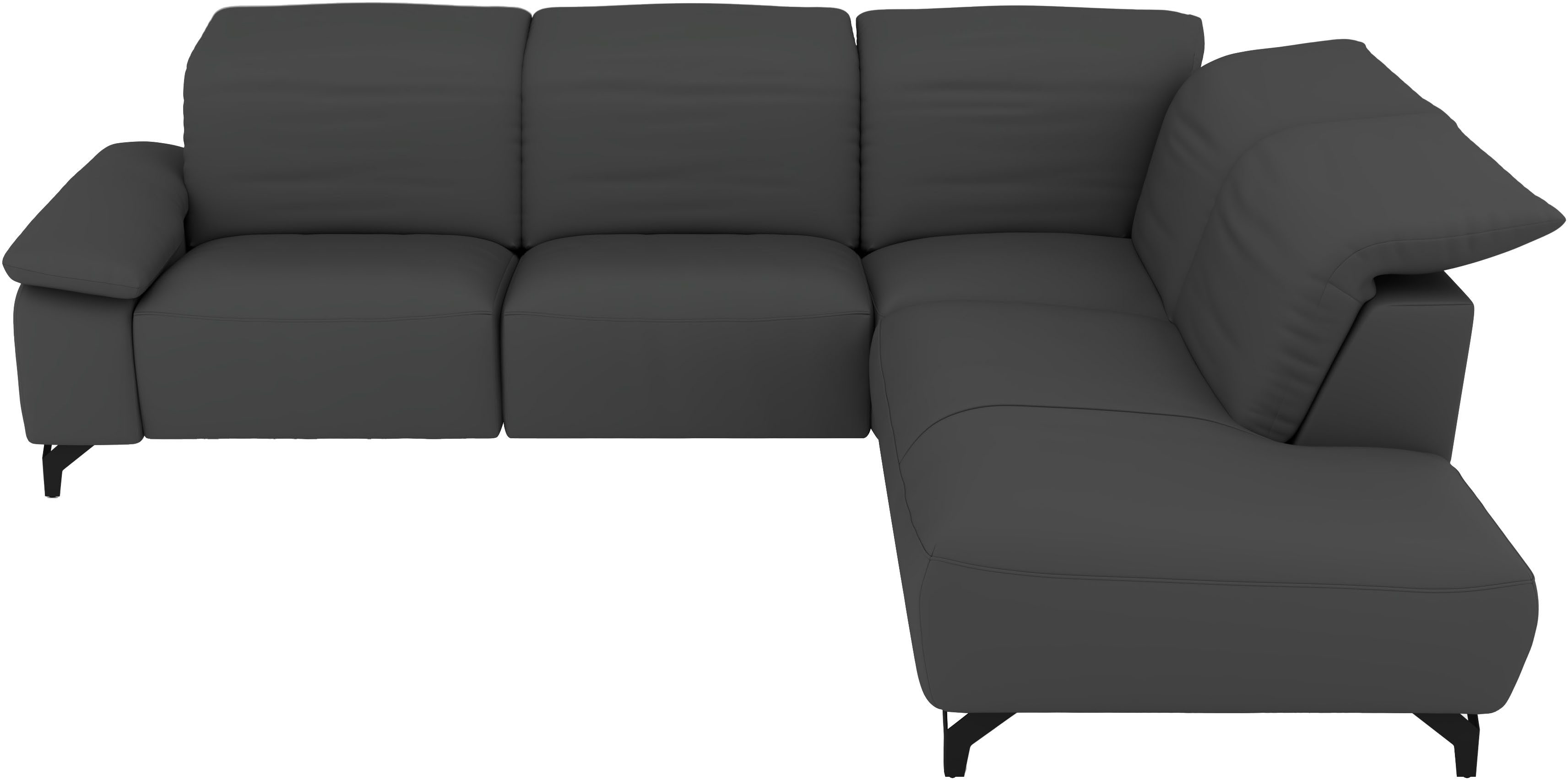 Musterring Ecksofa MR370, 3 Teile, Edles Leder in 3 Farben, Sitzkomfort nach Wahl, Maße 288 x 241 cm