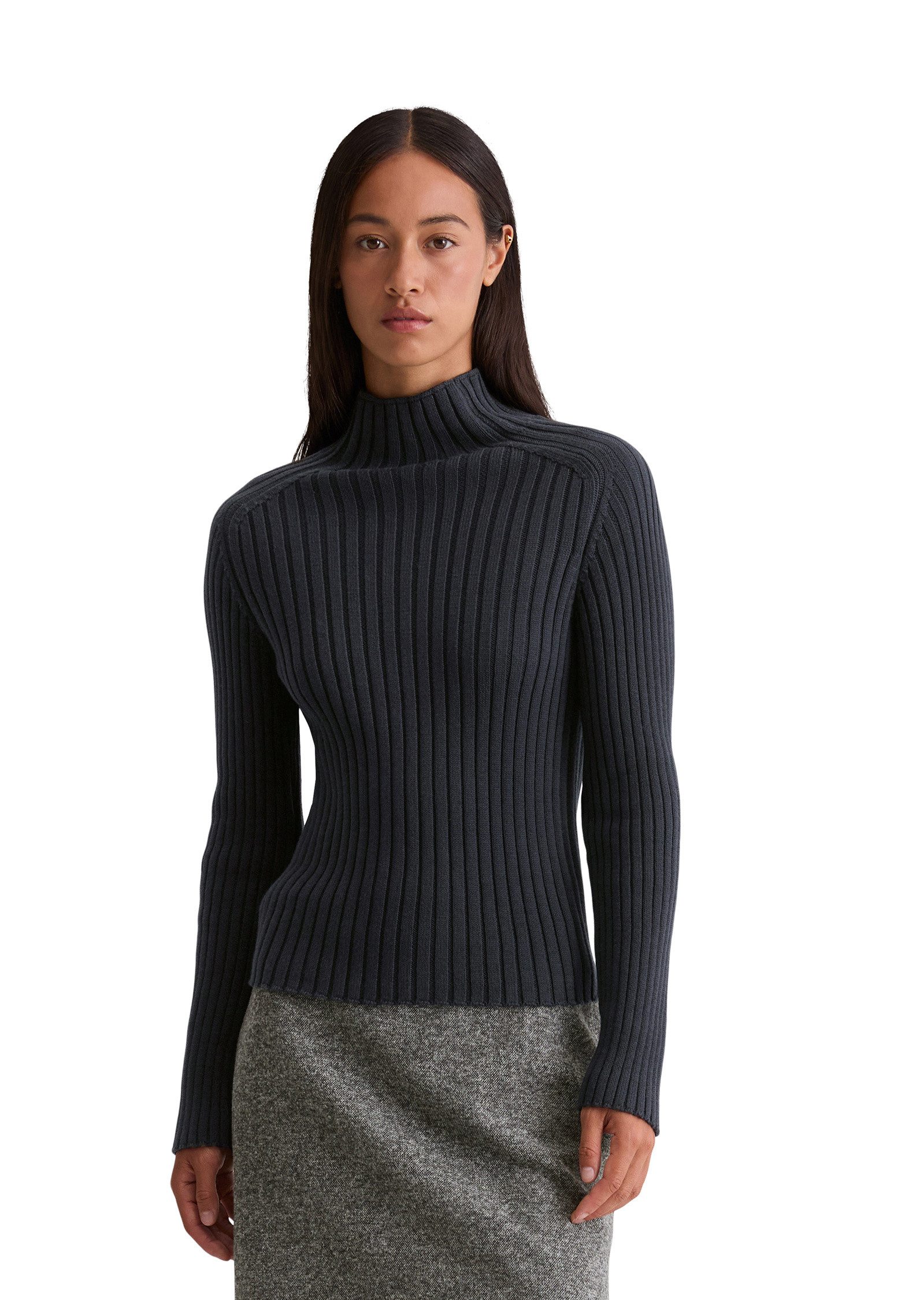 Marc O'Polo Stehkragenpullover aus Heavy Weight Cotton günstig online kaufen