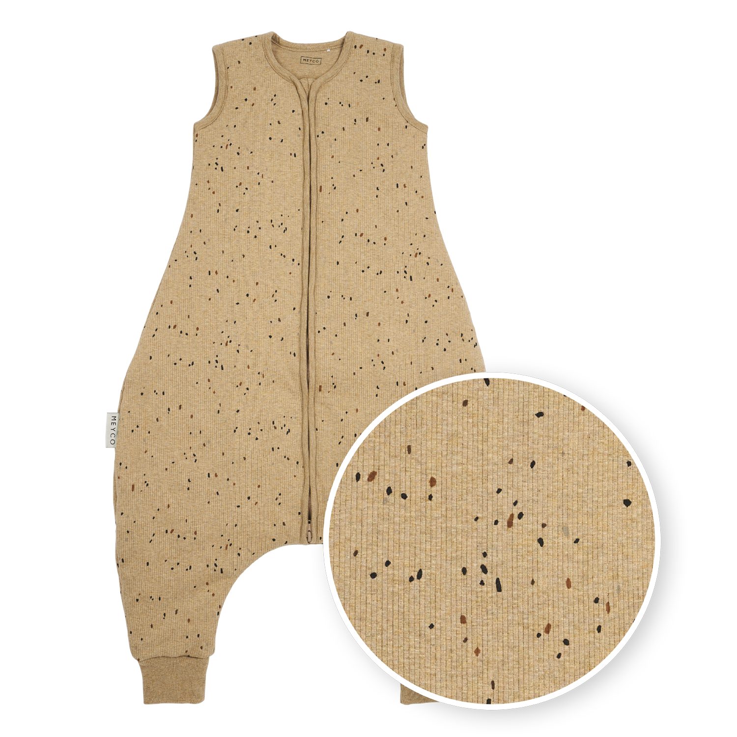 Meyco Baby Babyschlafsack Mini spot Toffee Melange (95% Baumwolle / 5% Elastan, 1 tlg), 80cm