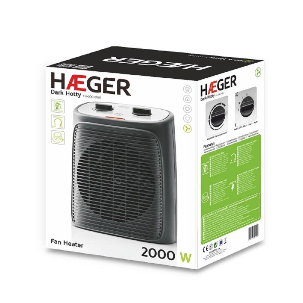DOTMALL Heizgerät Haeger Hotty 2000 W Tragbarer Wärmeventilator