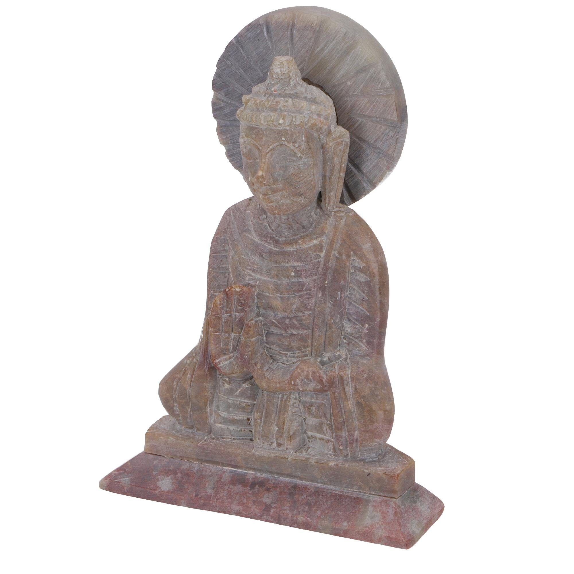 Guru-Shop Buddhafigur Buddhafigur aus Speckstein, Buddha Skultur -..