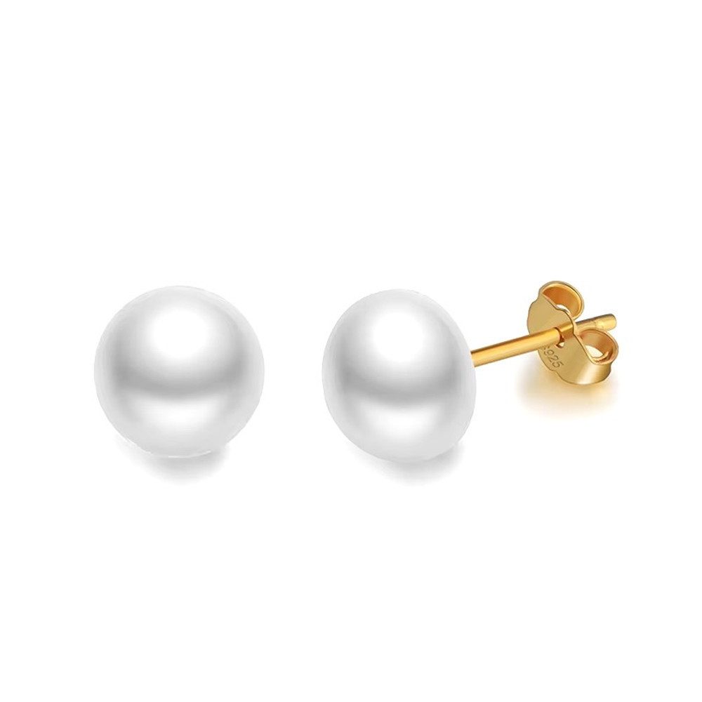 Runde Perlé Perlenohrringe Perlen Süßwasserperlen elegant günstig online kaufen