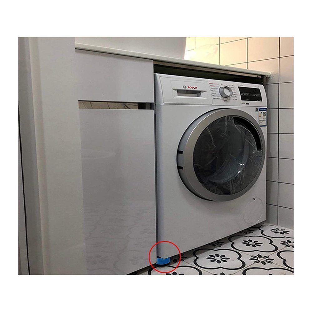 4 mit Waschmaschinenuntergestell und Anti-Vibrations-Pads Waschmaschinenfüße cm) TUABUR (4 Anti-Rutsch-