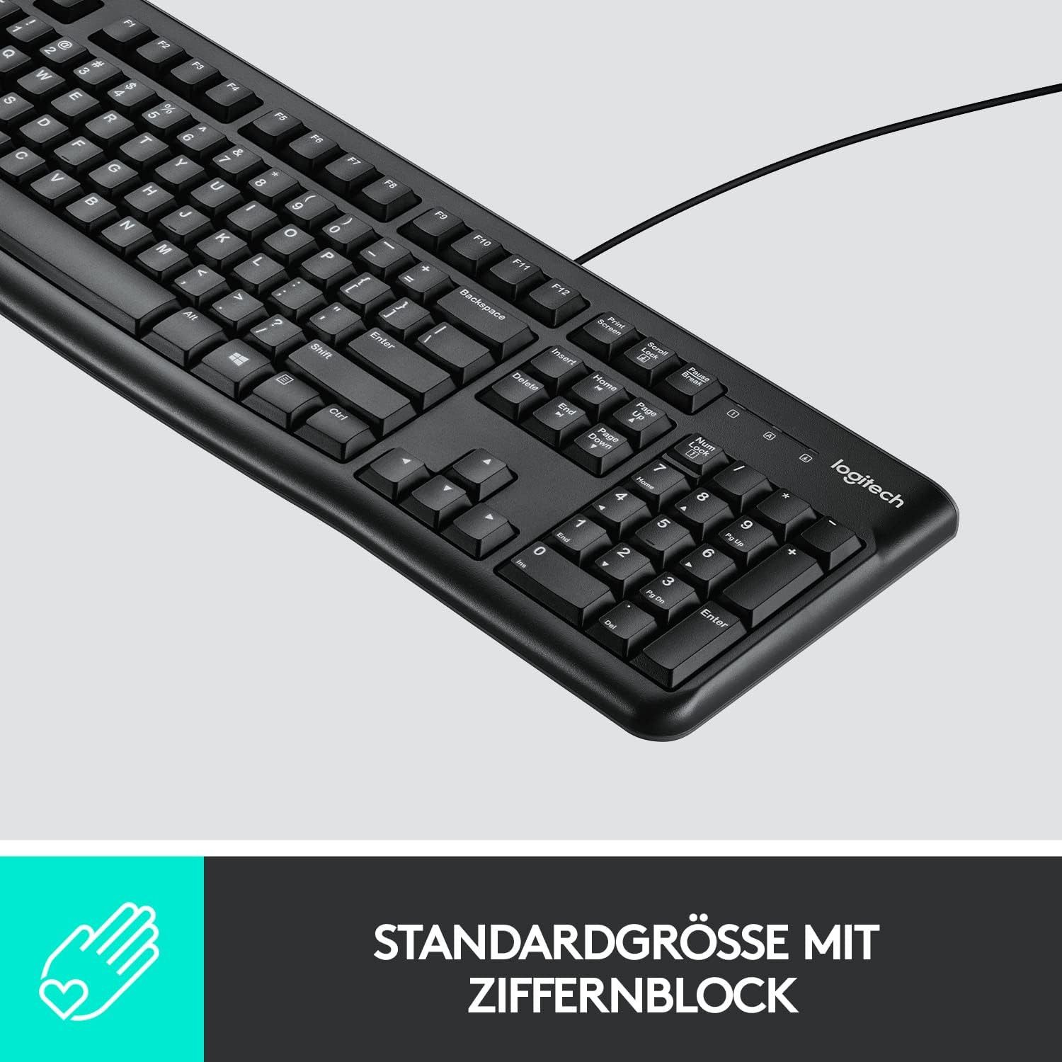 Logitech USB-Tastatur und Maus-Set – Präzises Arbeiten mit hohem Tippkomfort Tastatur- und Maus-Set – Bild 4 von 5