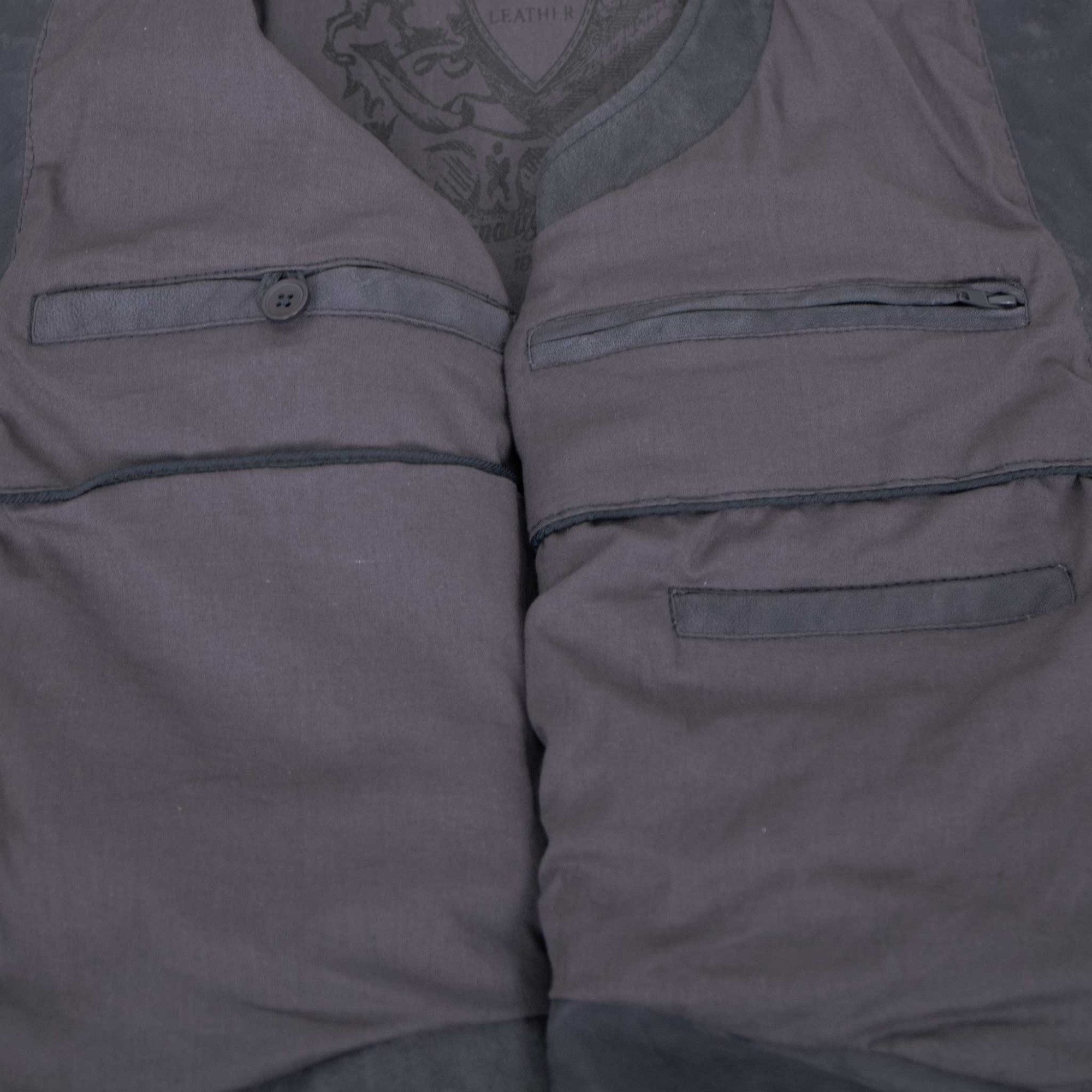 Maddox Lederweste Emilio MADDOX - Herren Lederweste Lammnubuk navy – Bild 5 von 5