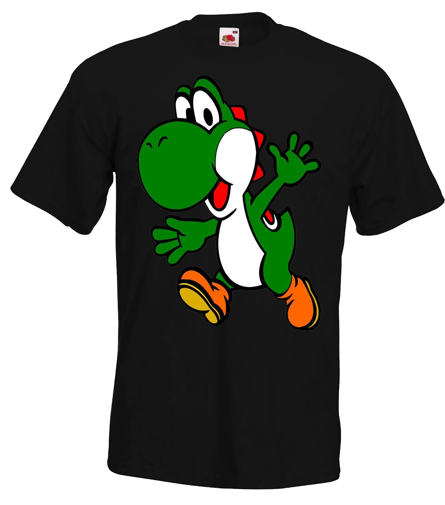 Youth Designz T-Shirt Yoshi witziges Gaming T-Shirt für Herren Mit trendigem Frontprint Schwarz